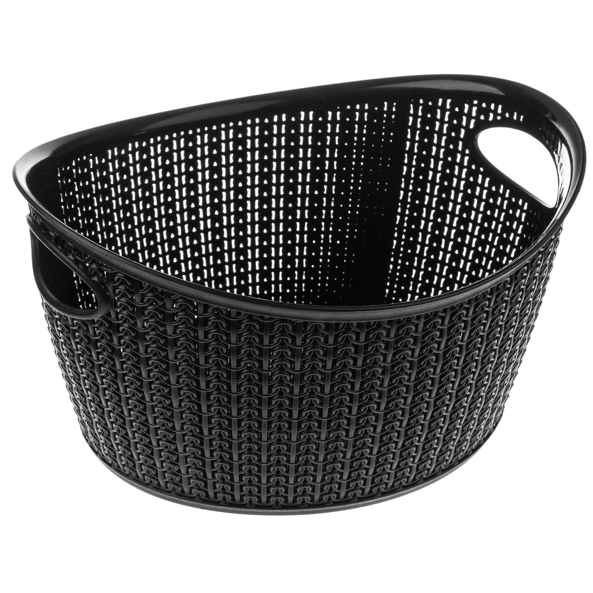 Koszyk plastikowy owalny 9L, czarny