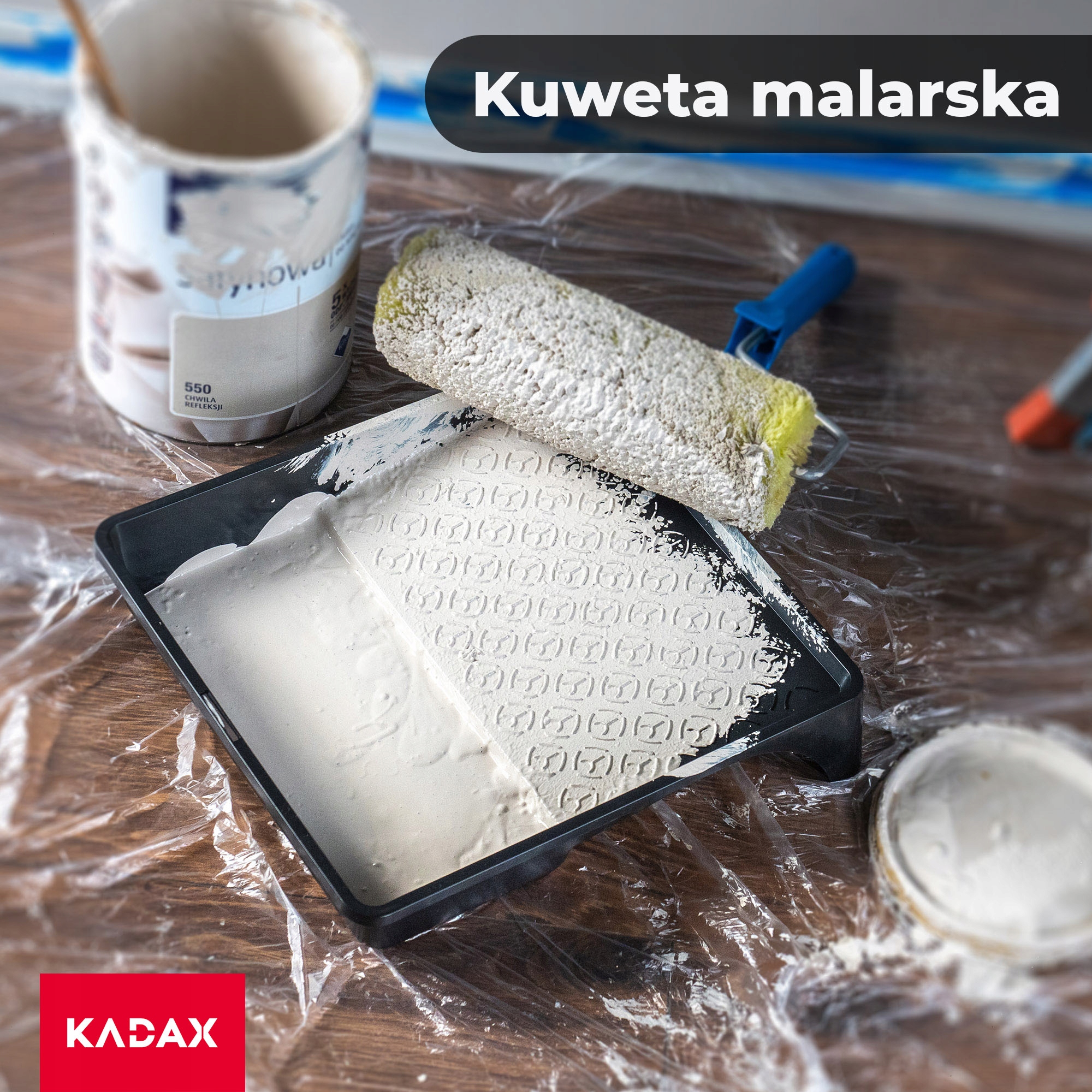 Kuweta malarska czarna Biri 35 x 32 cm, 12 szt.