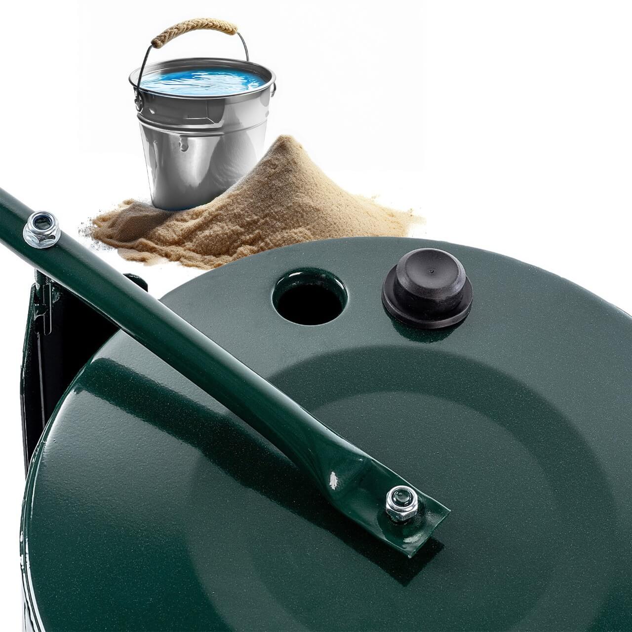 Walec do trawników ogrodowych Cernon 50 cm 40L zielony