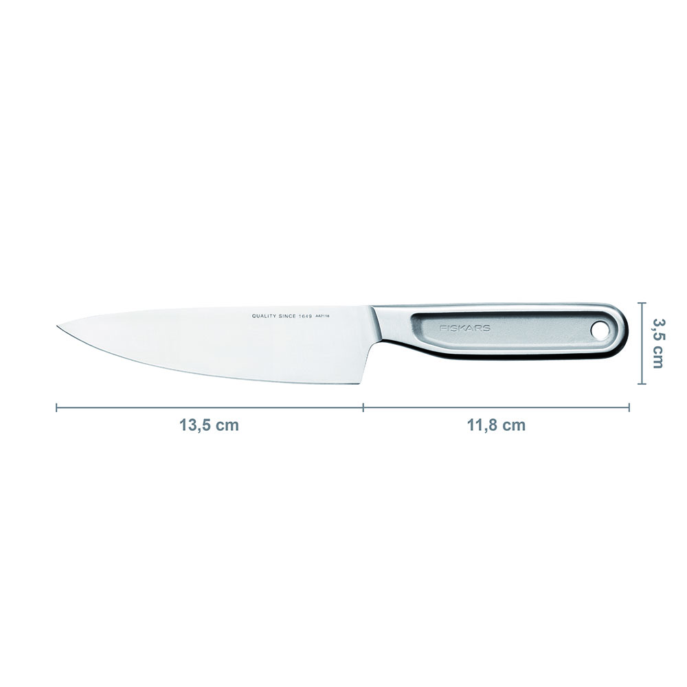 Fiskars 1062886 All Steel Nóż szefa kuchni, mały, 13,5 cm