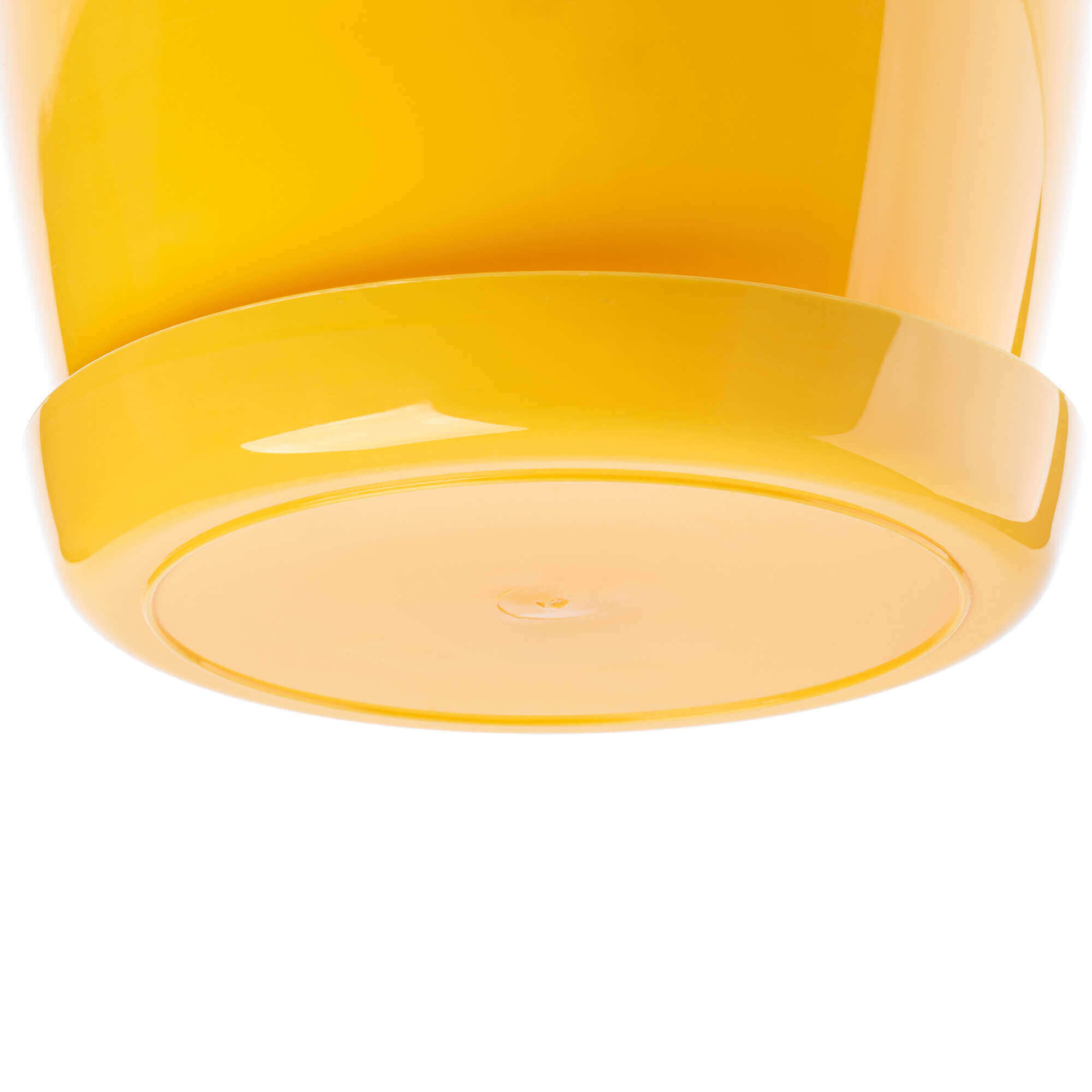 Doniczka na kwiaty z podstawką 14 cm, żółta