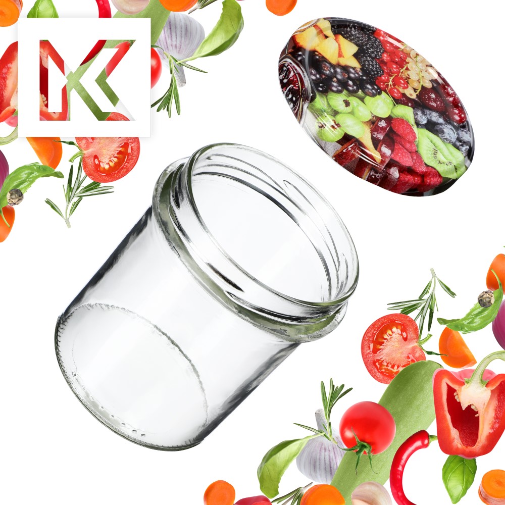Słoiki na przetwory Avila 350ml 10szt fi 82 mm + wieczka "Mix Owoców"