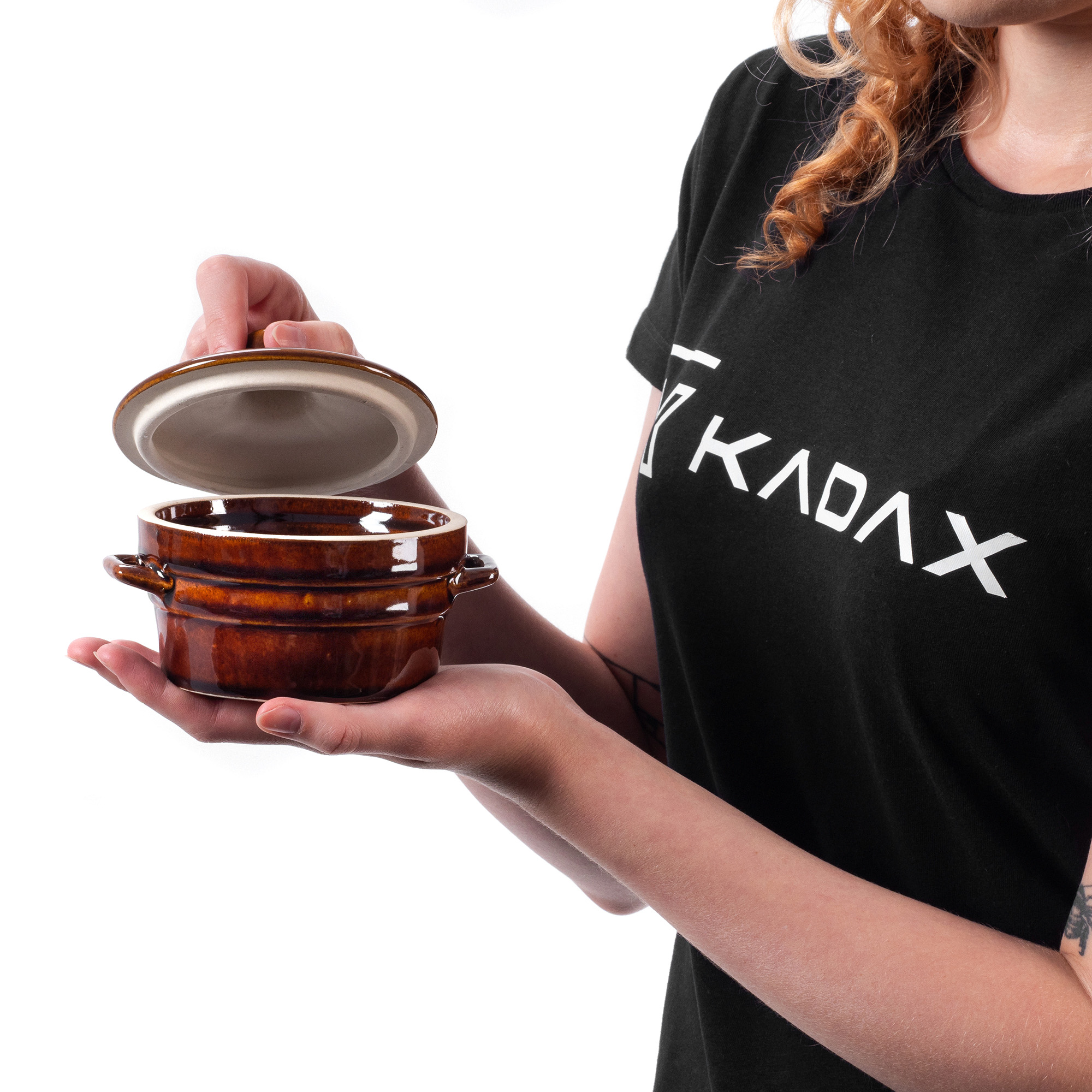 Garnek kamionkowy Athena 0.3L, z pokrywką