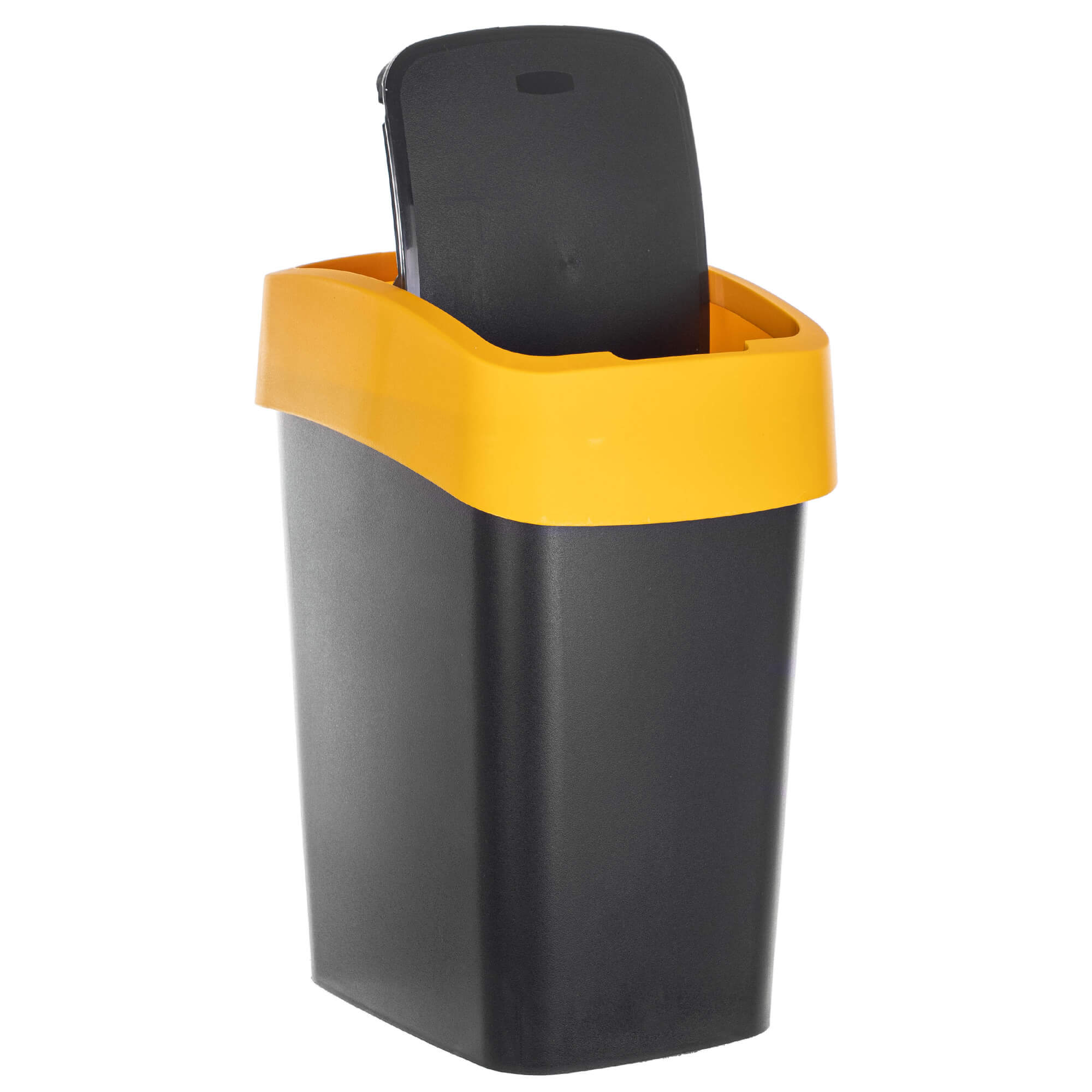 Kosz na śmieci Curver Flip Bin 9L czarno-żółty