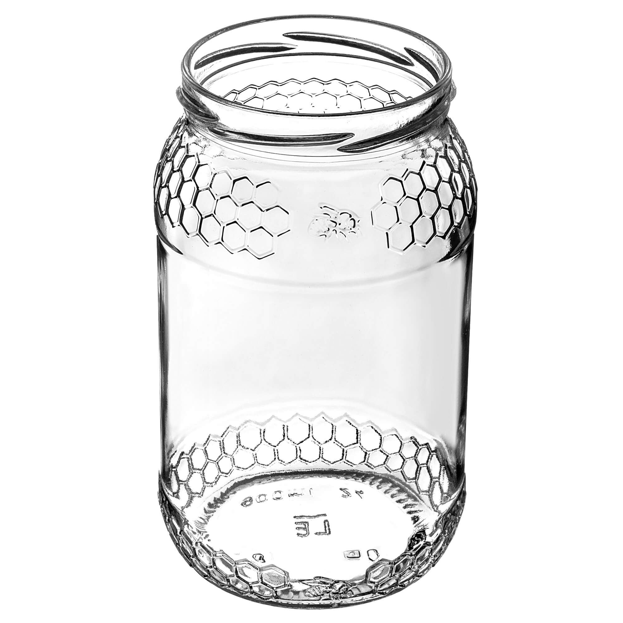 Szklany słój Lierde 900ml fi 82 mm 48 szt. + wieczka zielone
