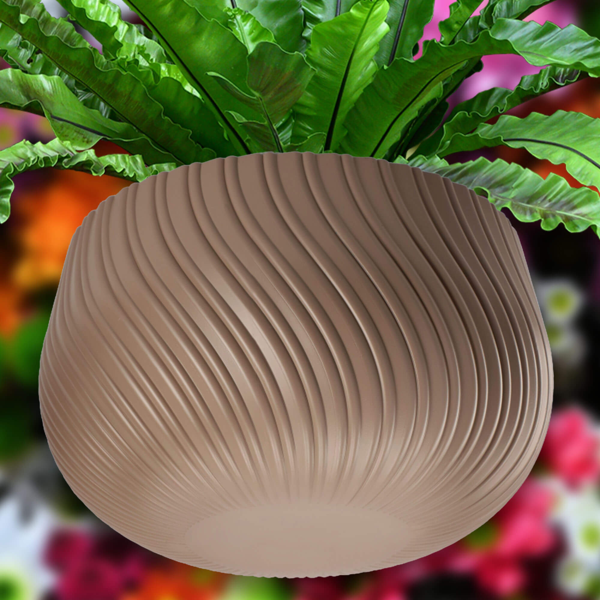 Doniczka wisząca z wkładem Rucas 29 cm, beż