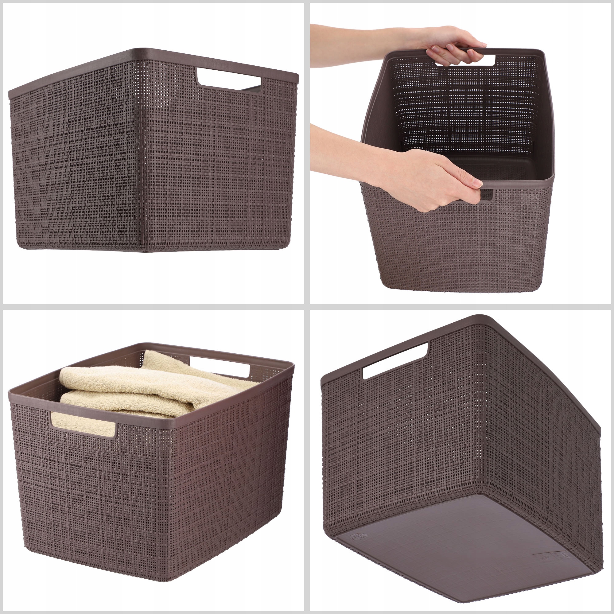 Pojemnik do przechowywania 20L Curver Jute, brązowy