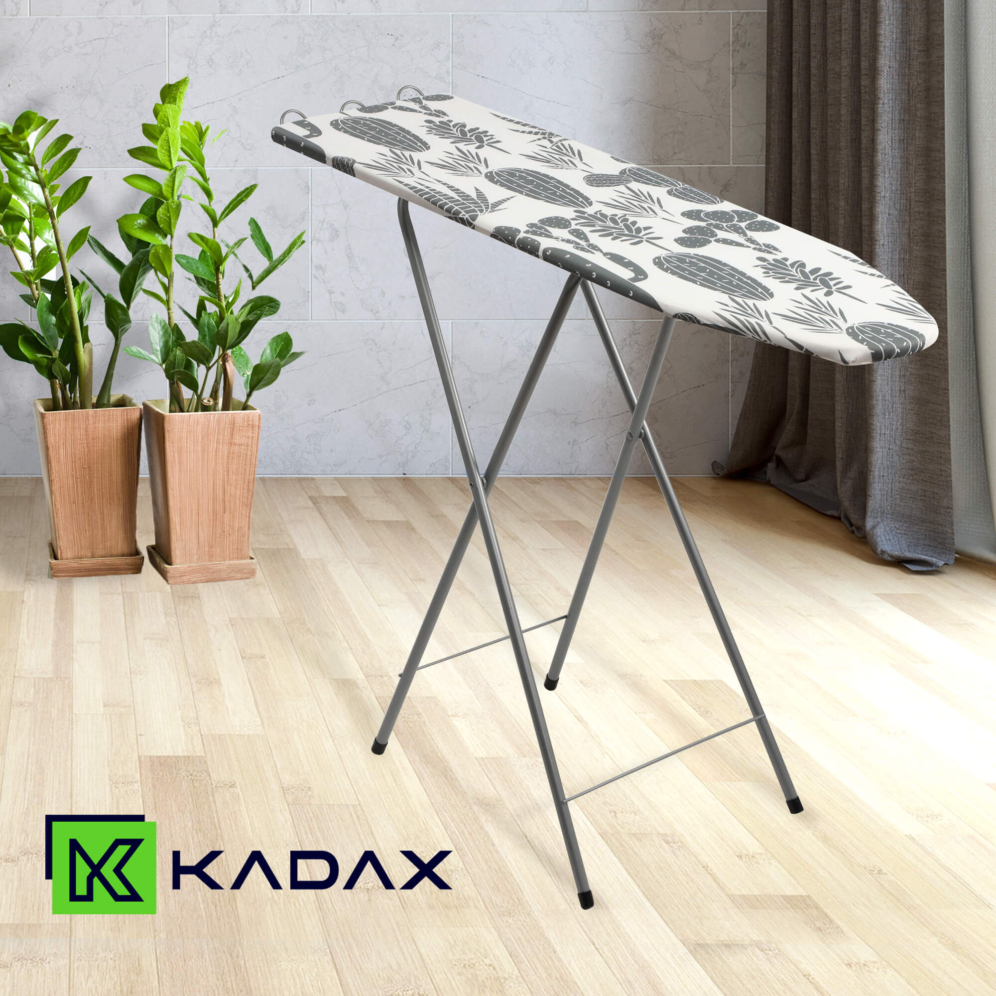Deska do prasowania Larvik 100 x 30 cm czarna z uchwytem