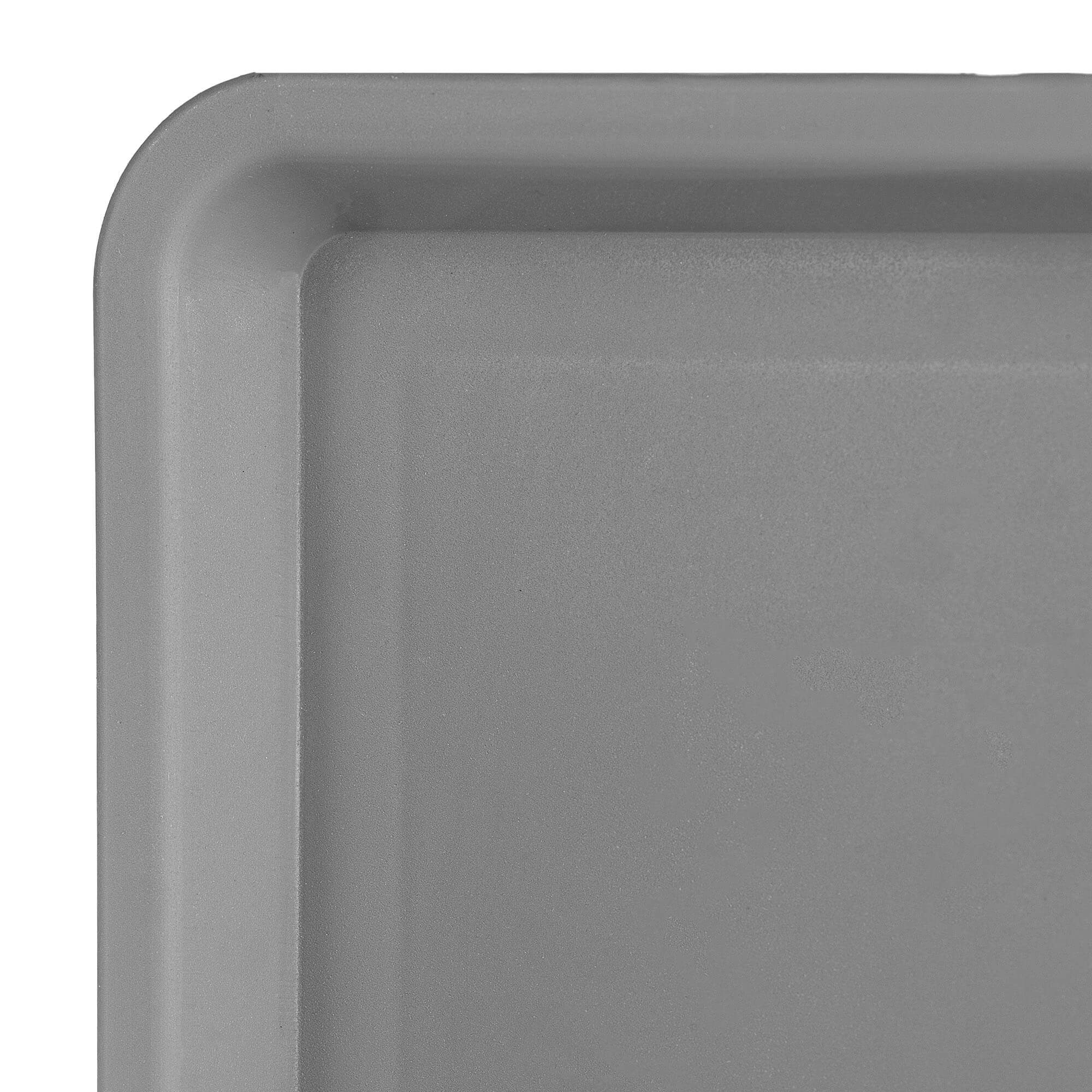 Taca plastikowa prostokątna Volpe szara 40.5 x 30 cm