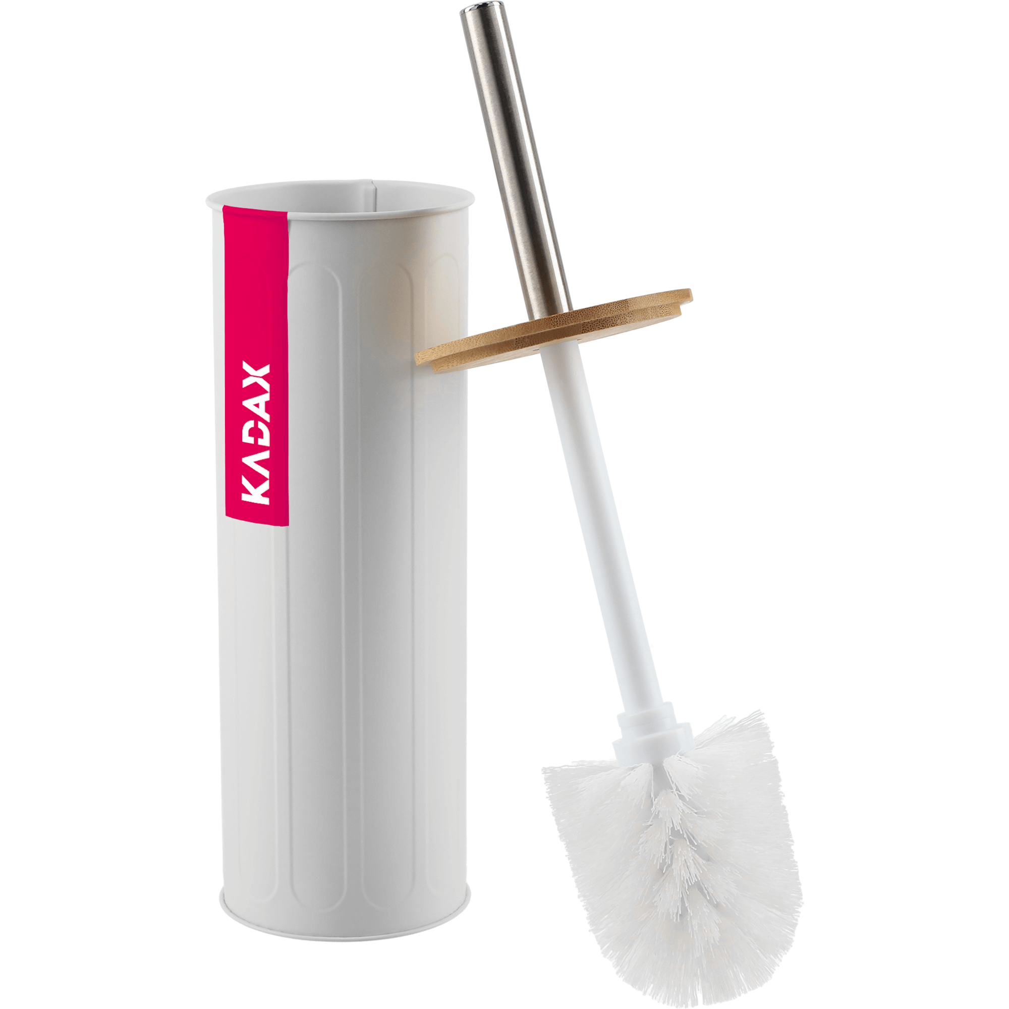 Szczotka do WC z pojemnikiem Padru 38 cm, biała