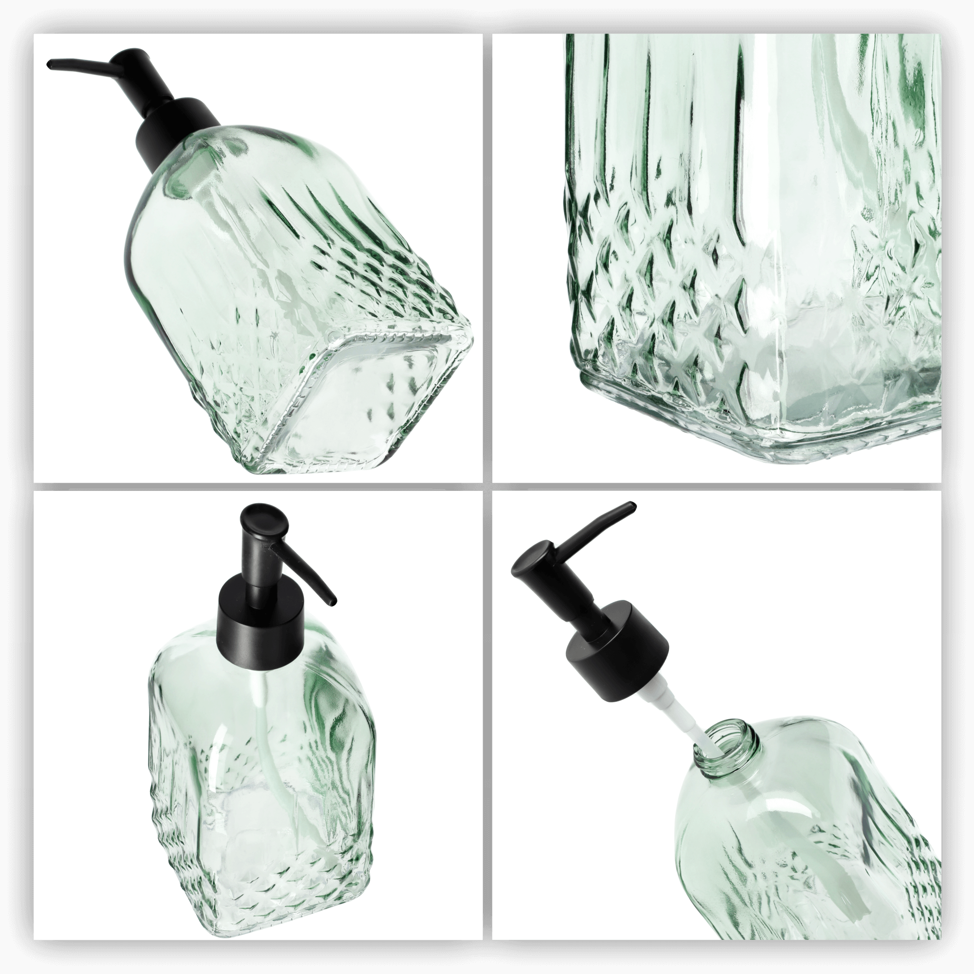 Dozownik na mydło w płynie 450 ml, zielony