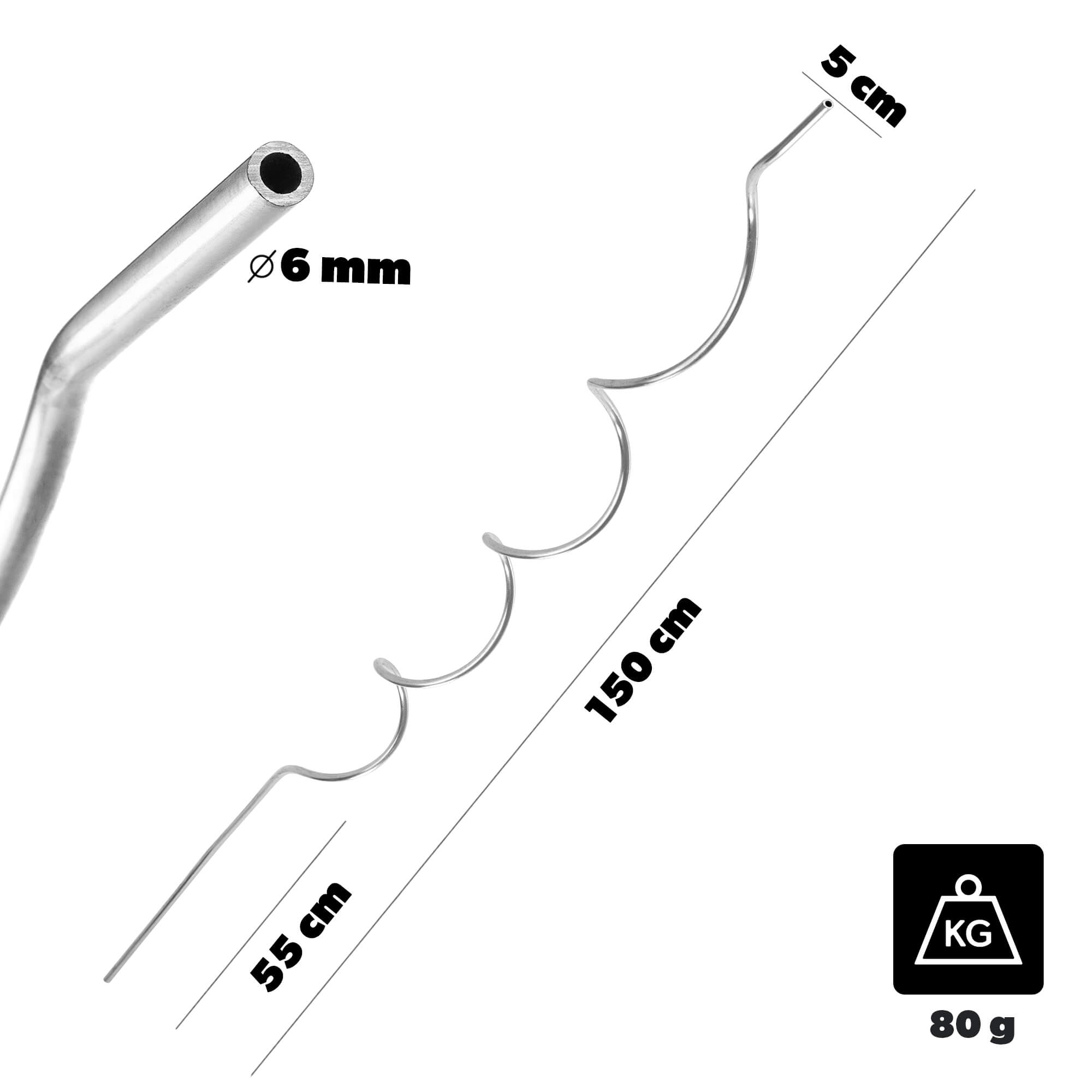 Tyczka spiralna do roślin Lestre aluminiowa 150 cm 1 szt.