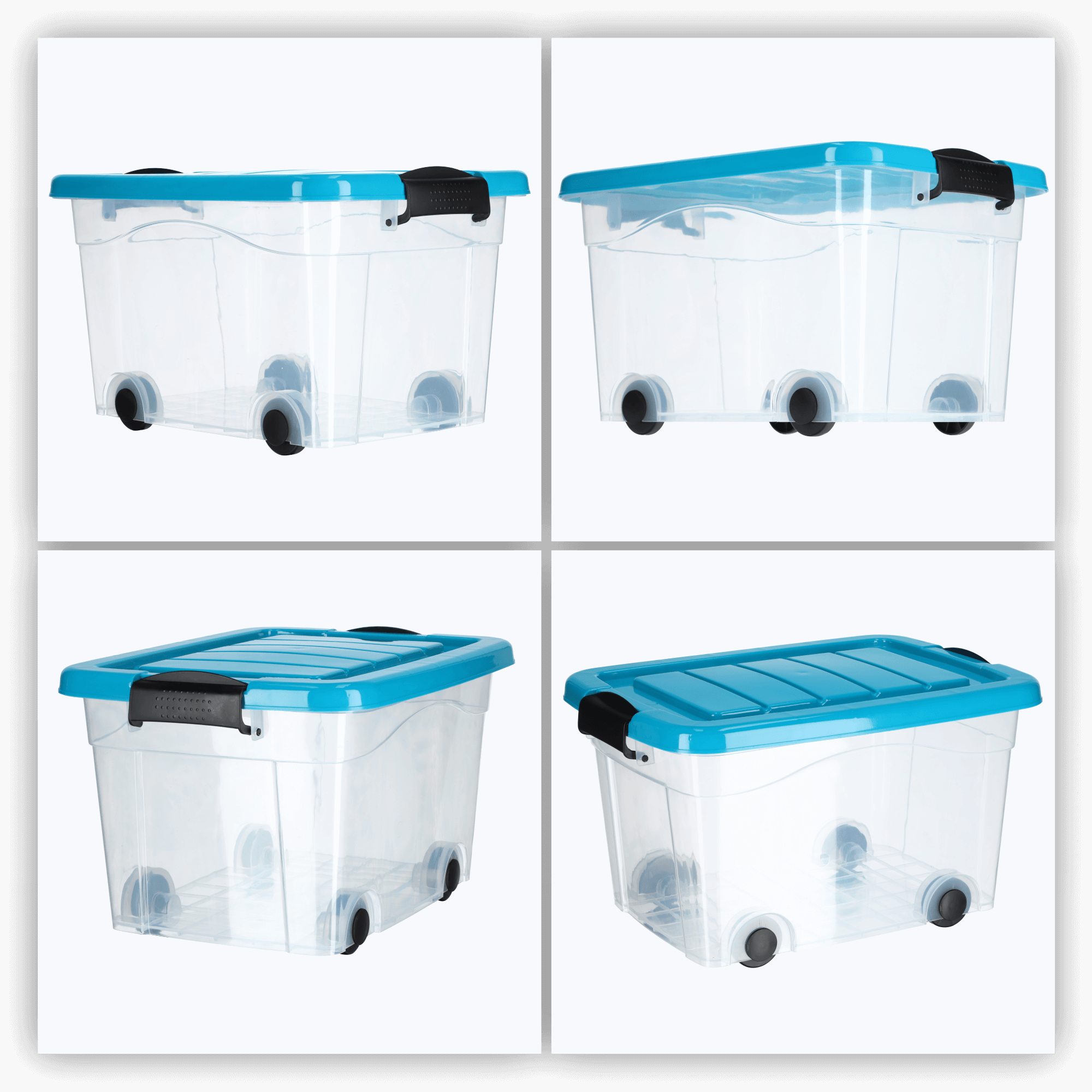 Plastikowy pojemnik na kółkach Vado 20L, niebieski