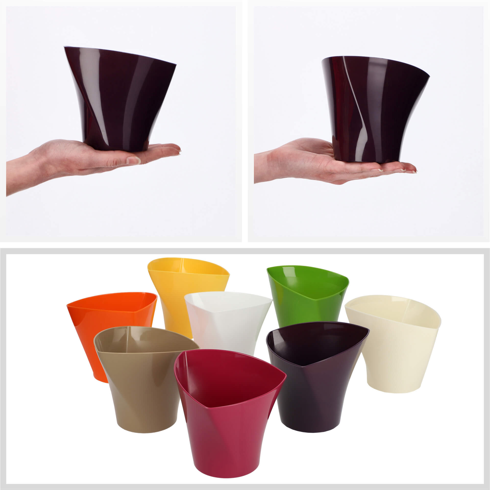 Doniczka na kwiaty Sisco 13 cm, śliwkowa
