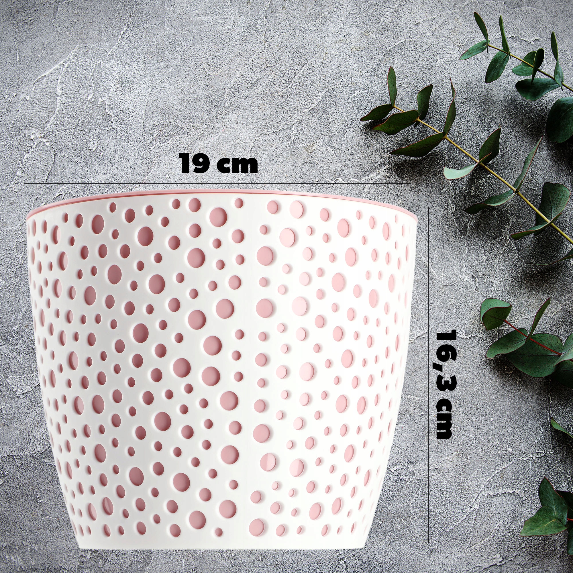 Doniczka na kwiaty Casini 19 cm, różowy