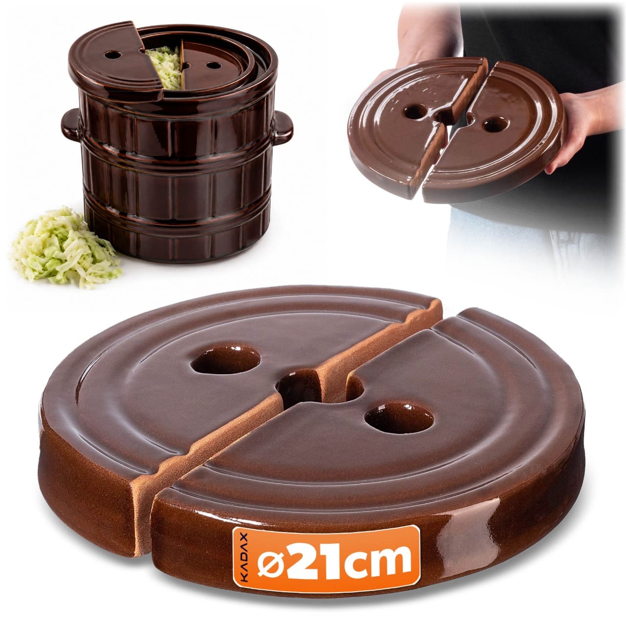 Kamień dociskowy kamionkowy Helios 21cm, 2szt
