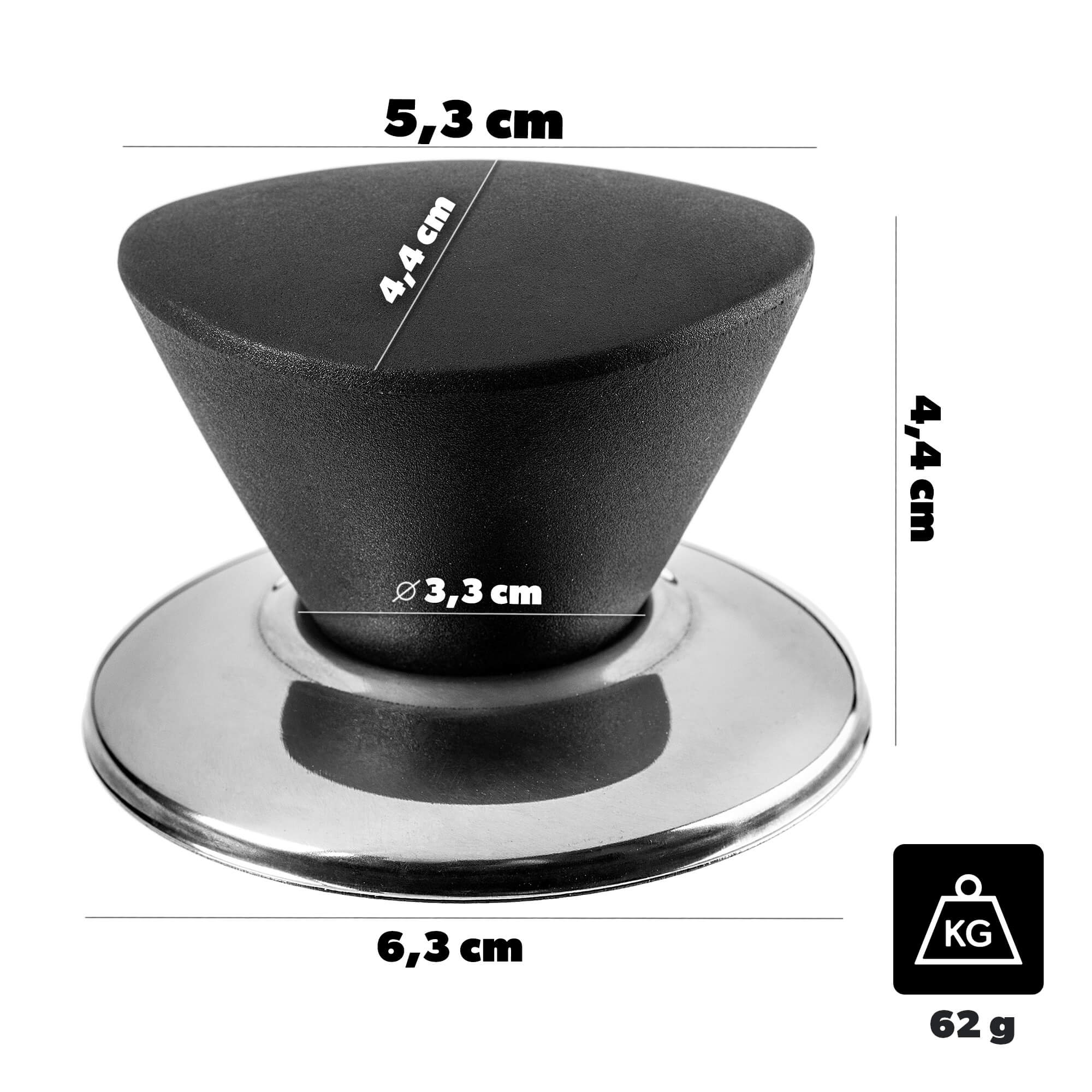Pokrywa szklana multisize Aiola na garnek 20-24 cm z srebrno-czarnym uchwytem