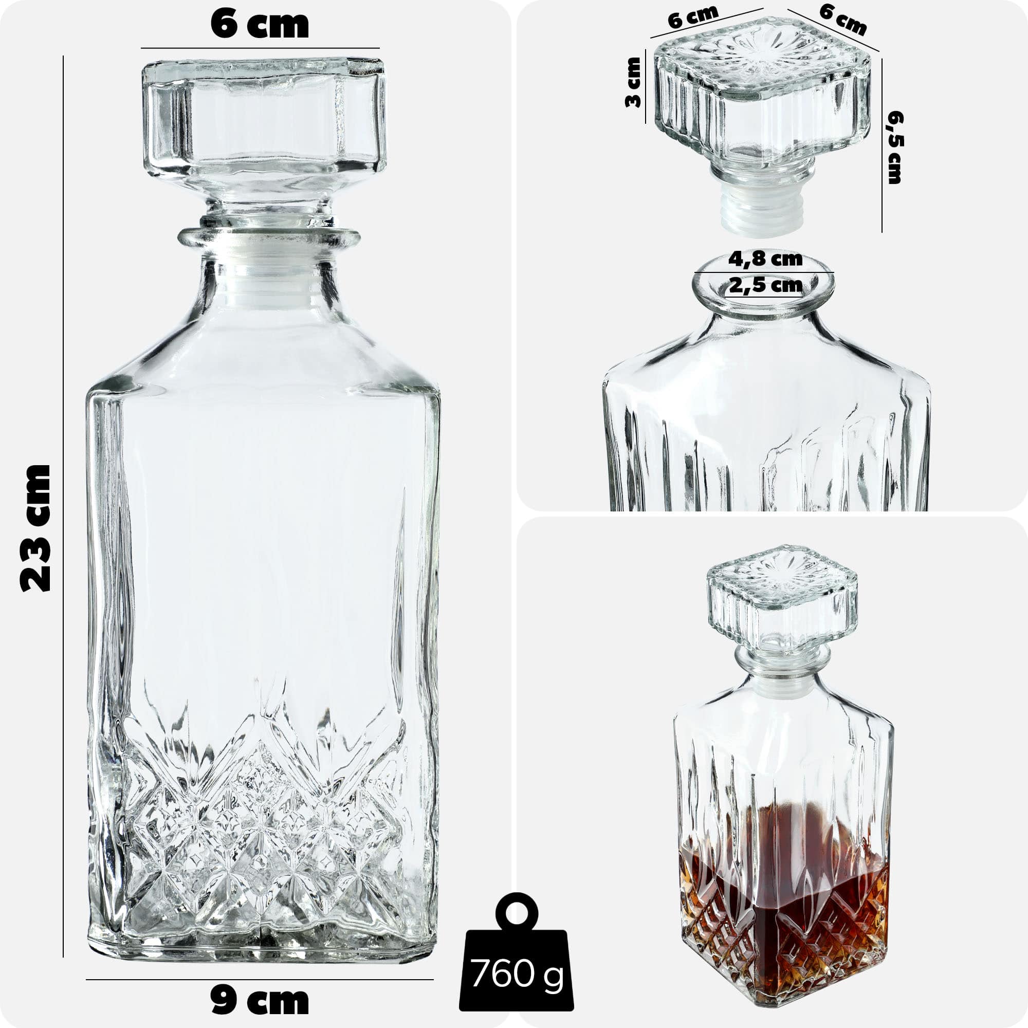 Karafka do whisky Savona, pakiet 2 szt