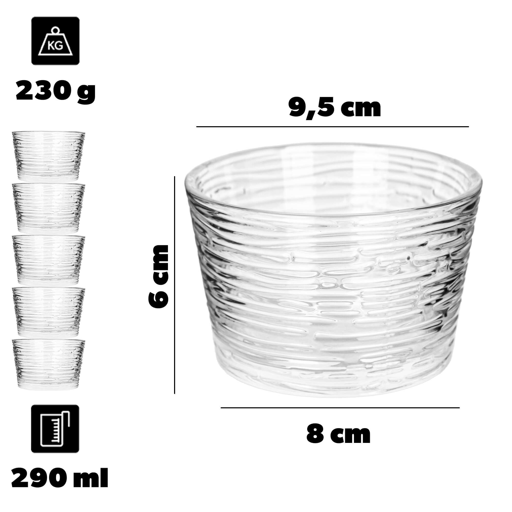 Pucharek do lodów Torza 290ml bez nóżki wzór kora 6 szt.