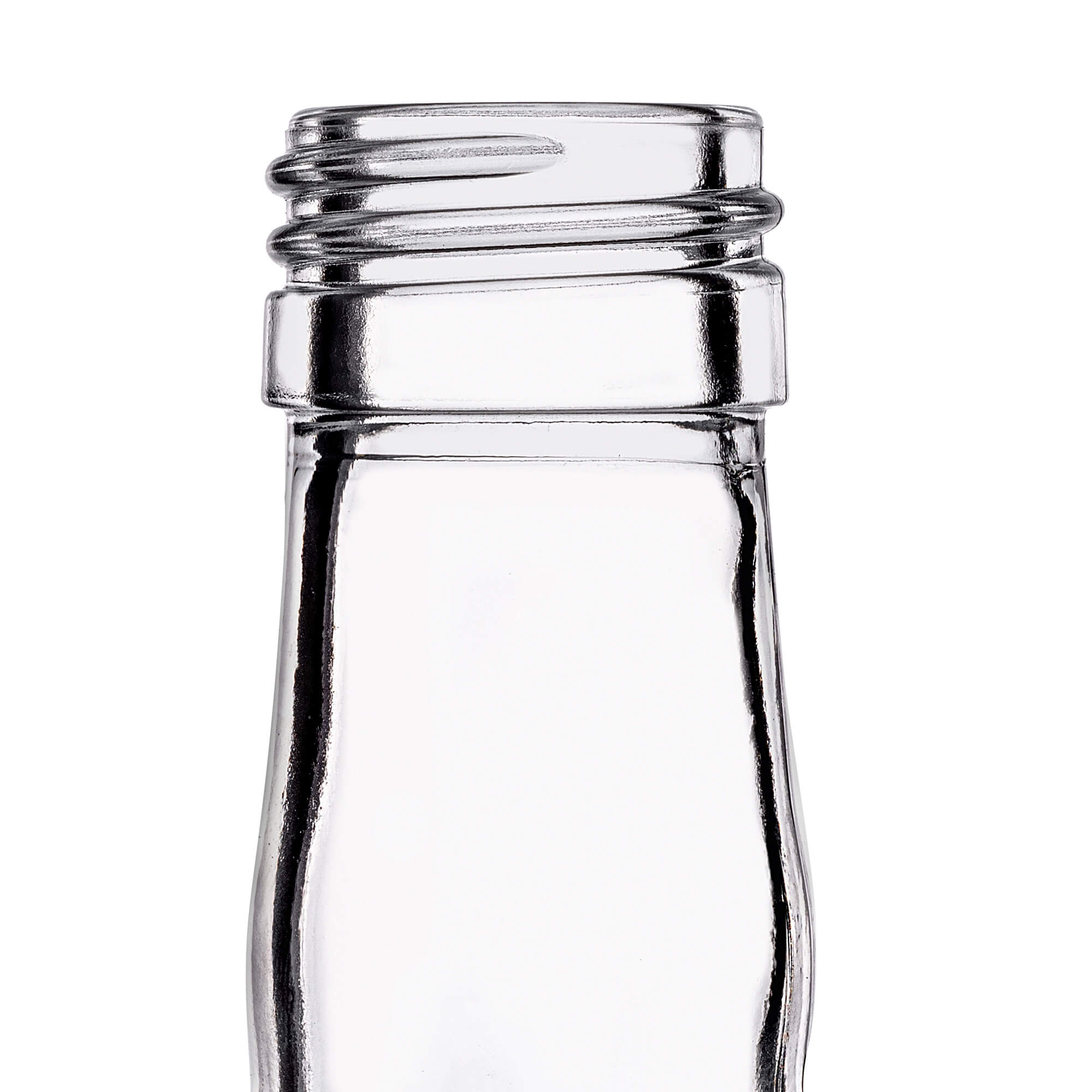 Szklana butelka Monopol 200ml z długą czarną zakrętką 1 szt.