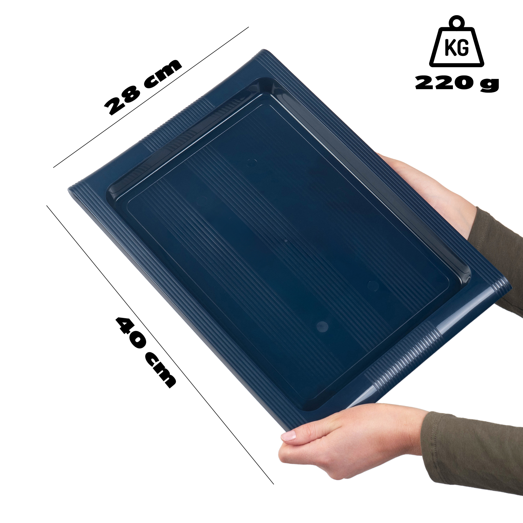 Taca barowa kuchenna Tasso 28x40cm granat