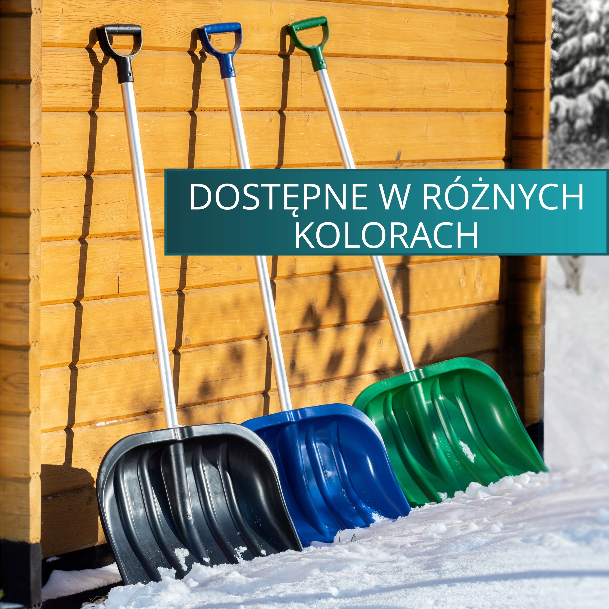 Łopata do śniegu 132 cm, zielona