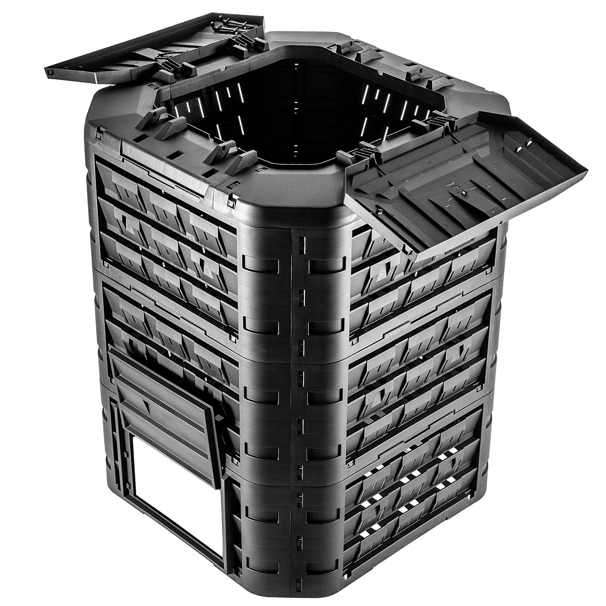 Kompostownik ogrodowy Fixem 950L czarny