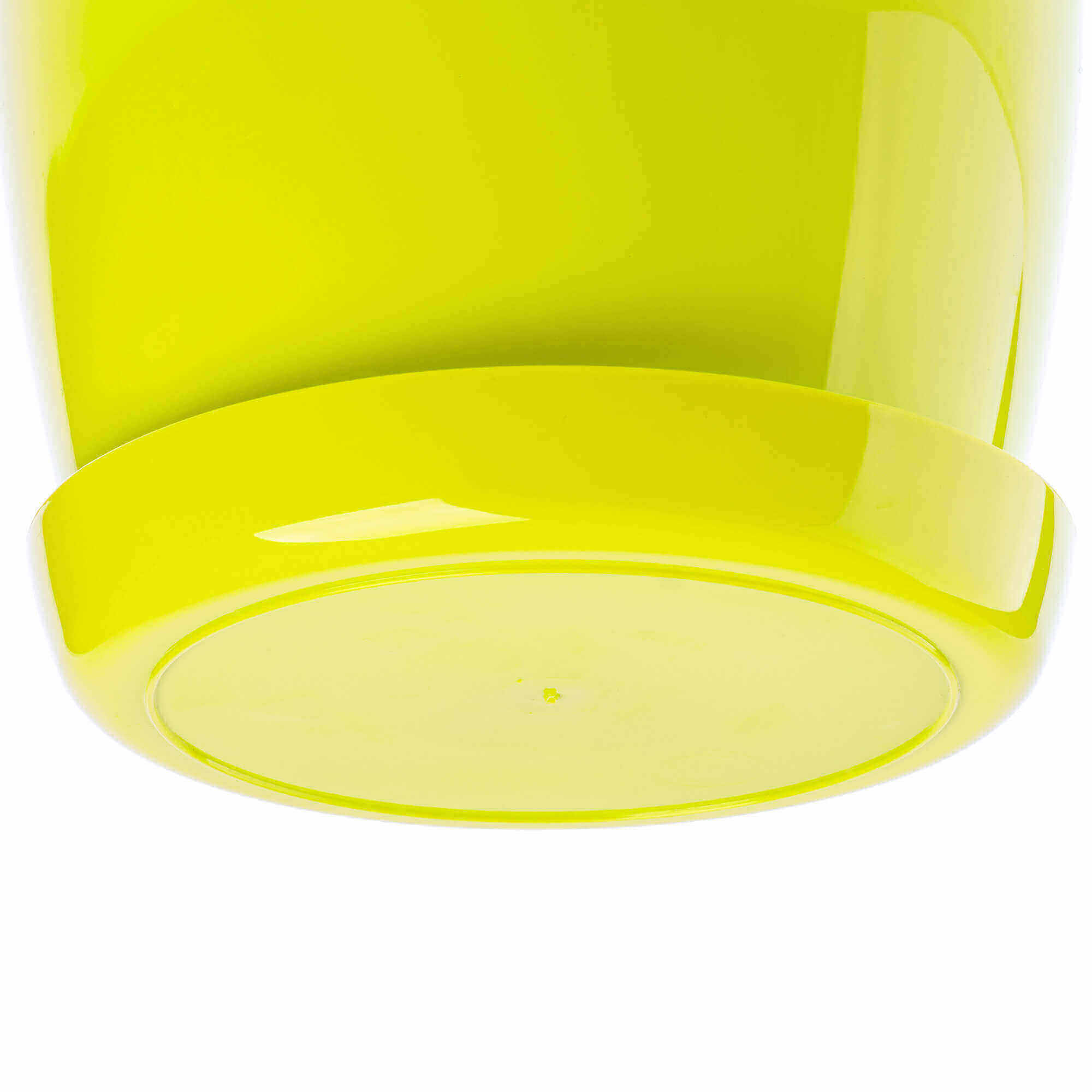 Doniczka na kwiaty z podstawką 20 cm, limonkowa
