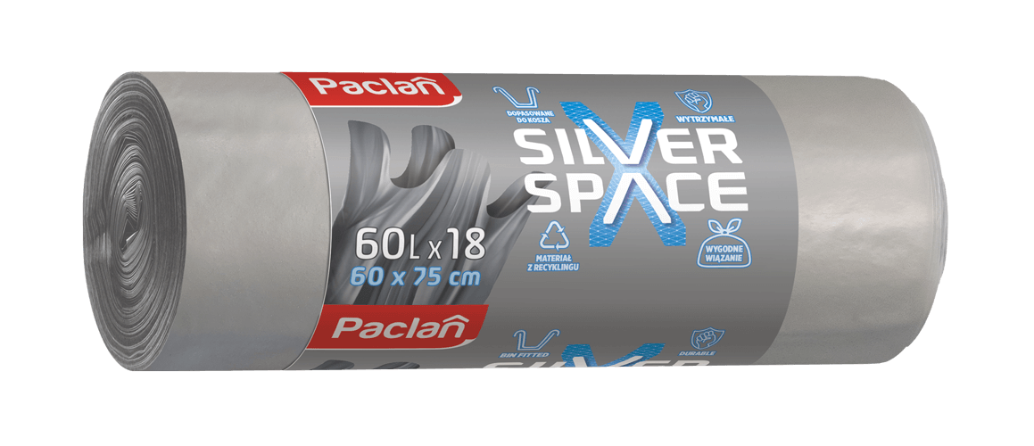 Paclan worki na śmieci Silver Space Multitop 60L 18 szt.