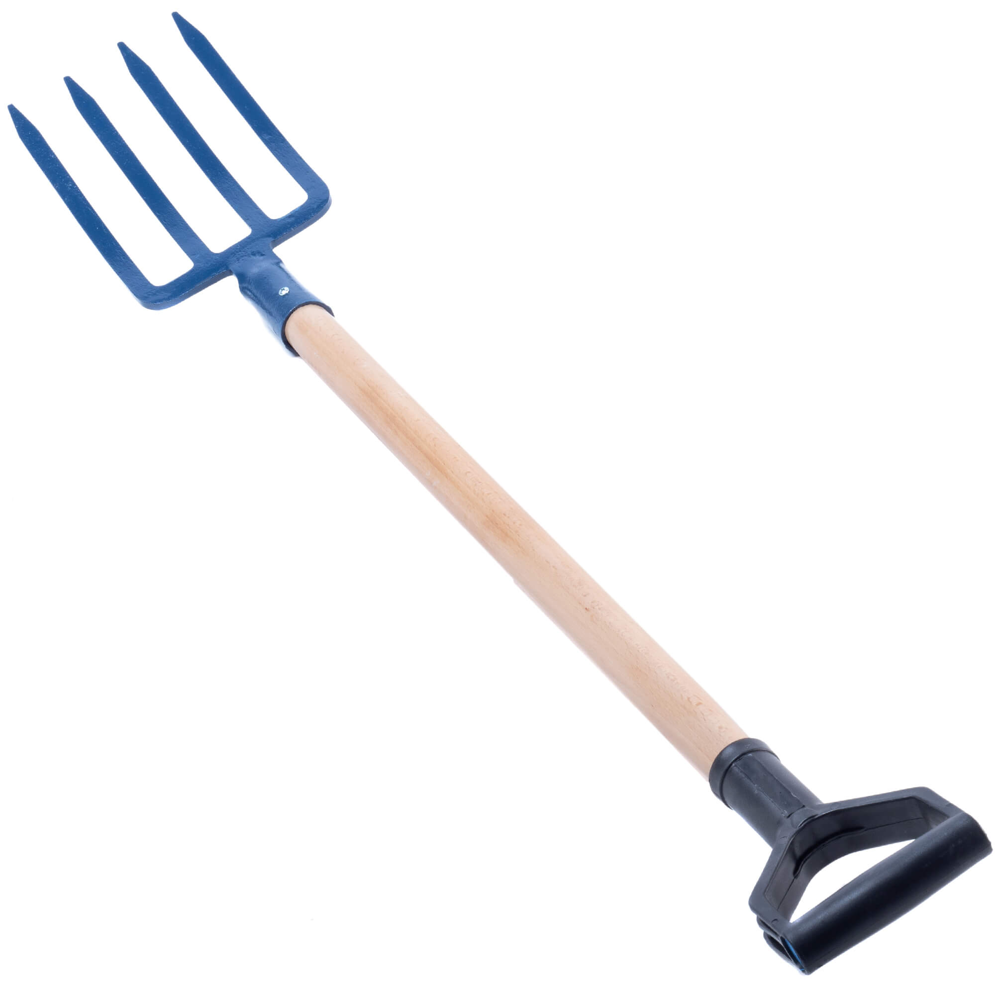 Widły do kopania 4 zęby 123 cm, niebieskie