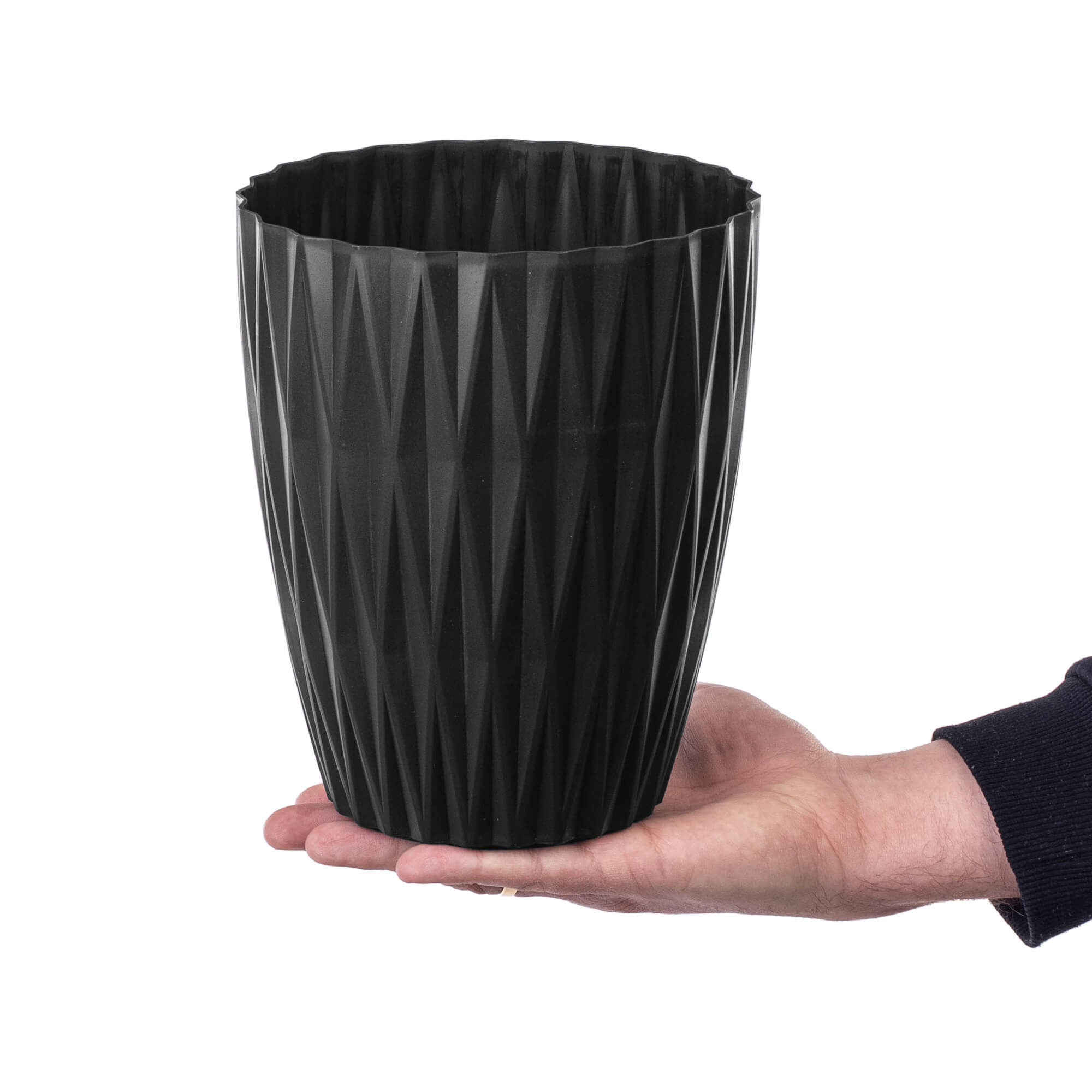 Doniczka z wkładką Terce 15 cm czarna