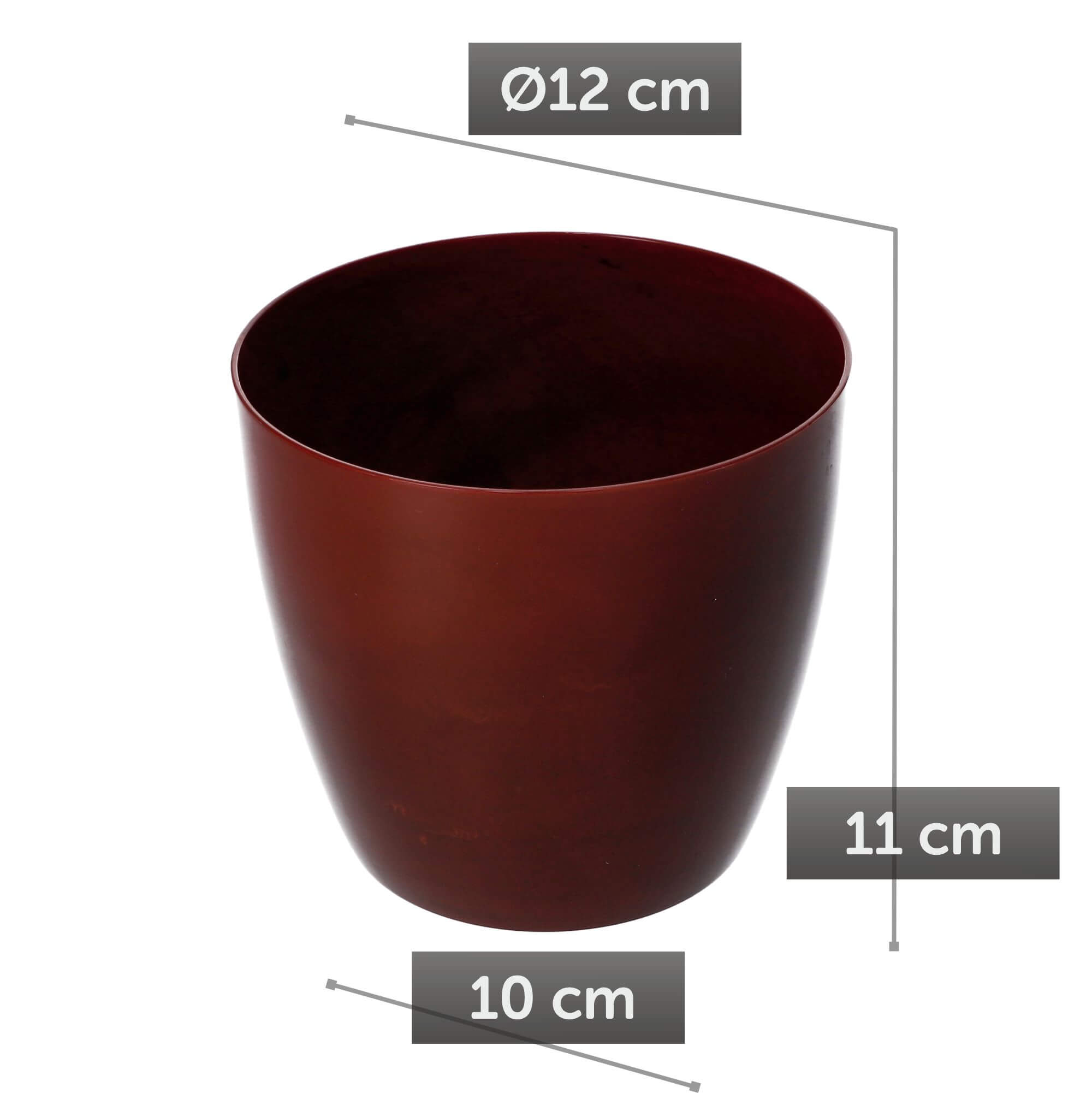Doniczka na kwiaty Agen 12 cm, czerwony marmur
