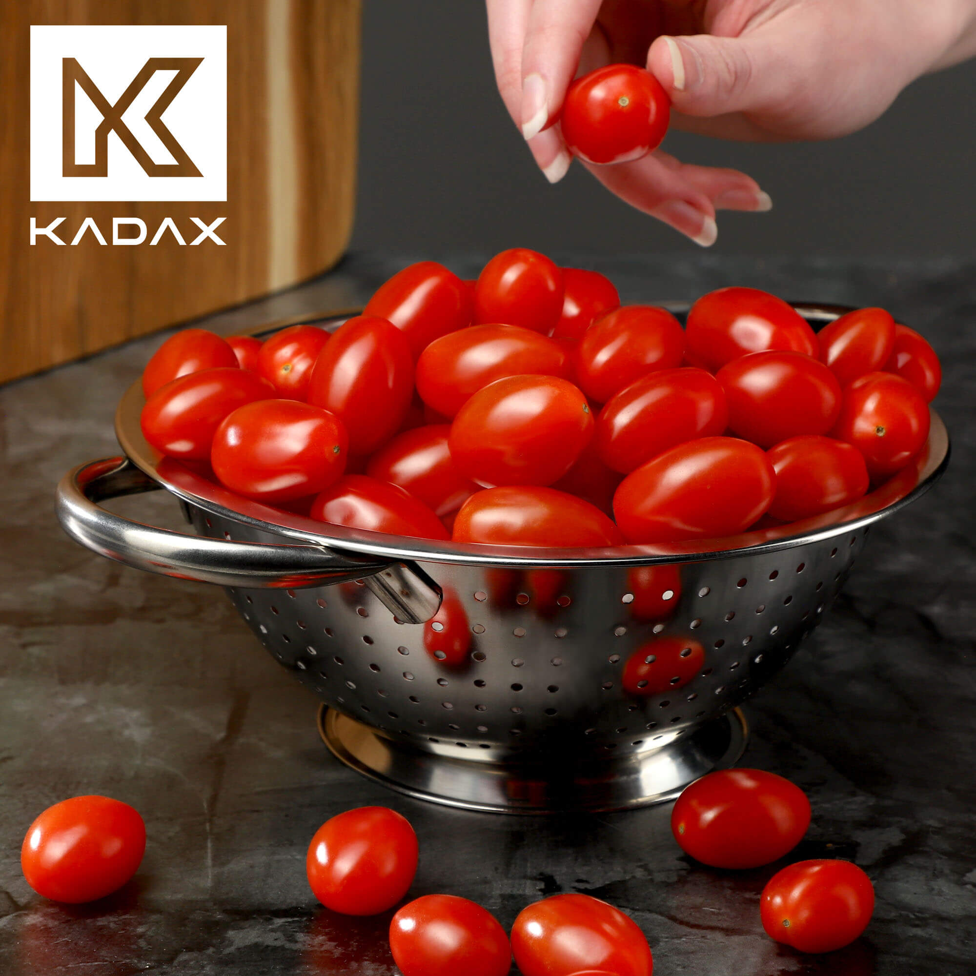 Cedzak kuchenny stalowy Busca 19 cm