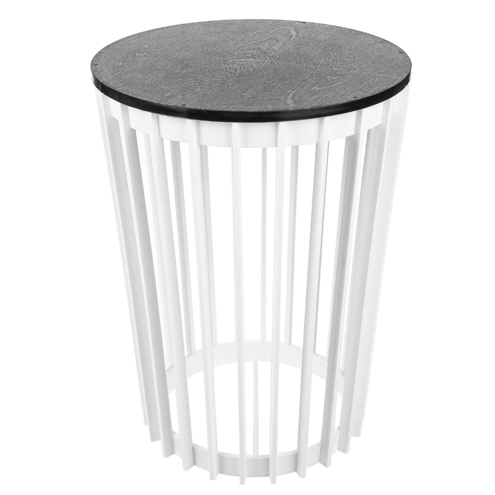 Kwietnik dwustronny Aytre 54 cm biały + blat czarny