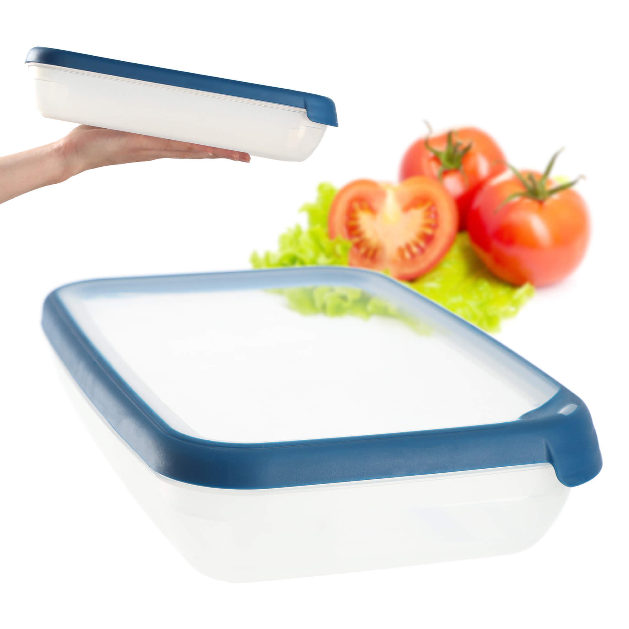 Pojemnik prostokątny 2.6L Curver Grand Chef Line, niebieski