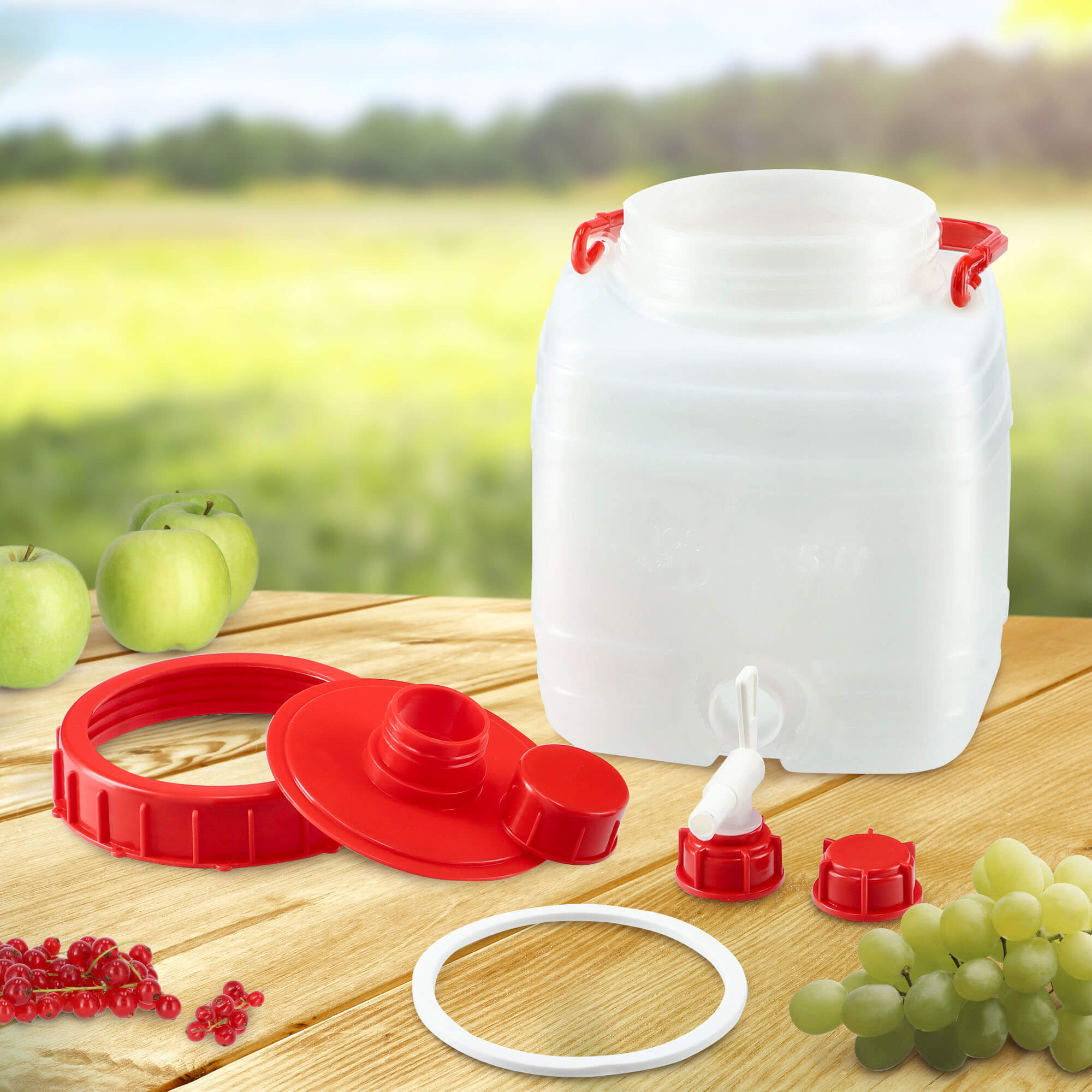 Plastikowa beczka z kranikiem Asele na wodę 5L