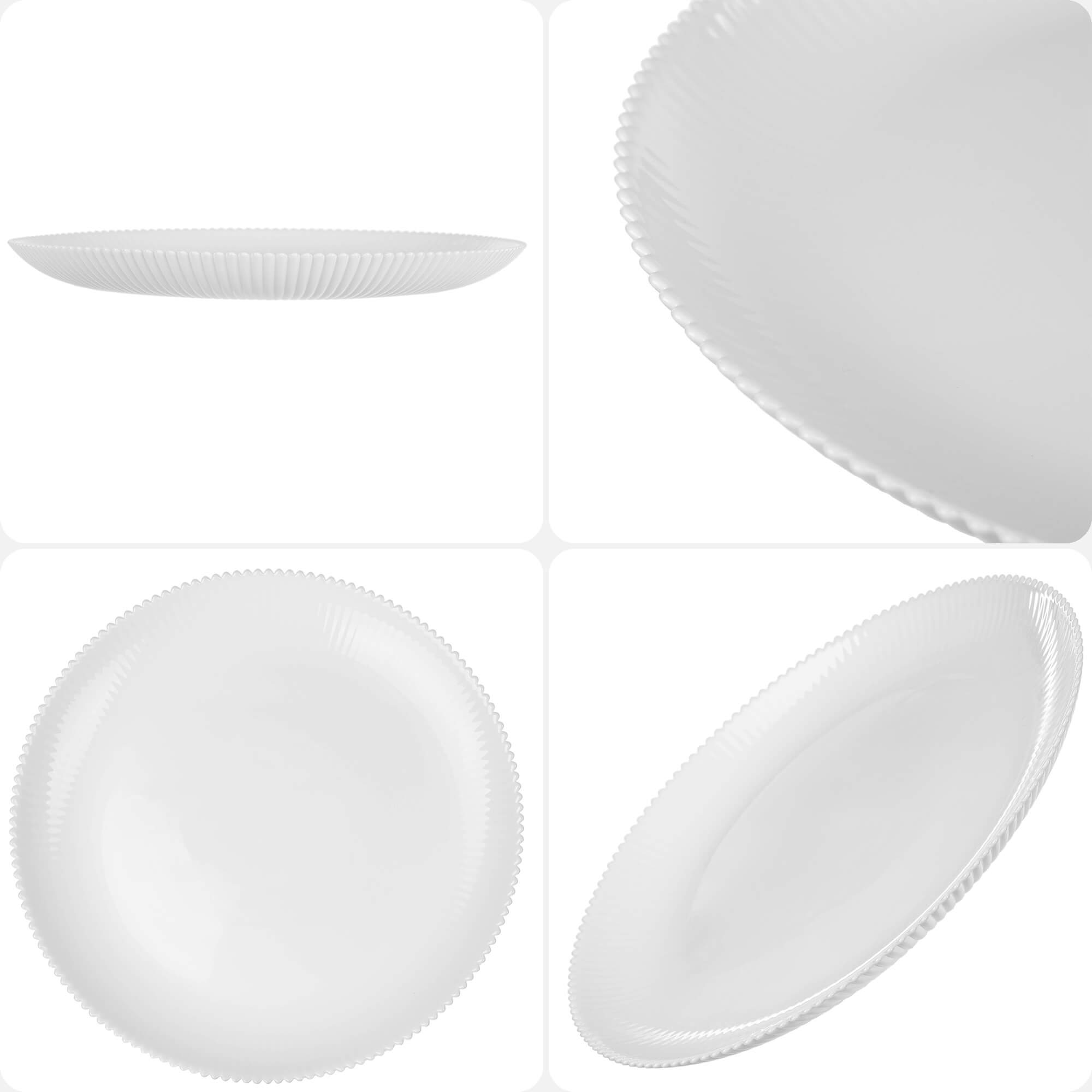 Zestaw obiadowy Regno salaterka 15 cm + talerz deserowy + talerz płytki biały 1 kpl.