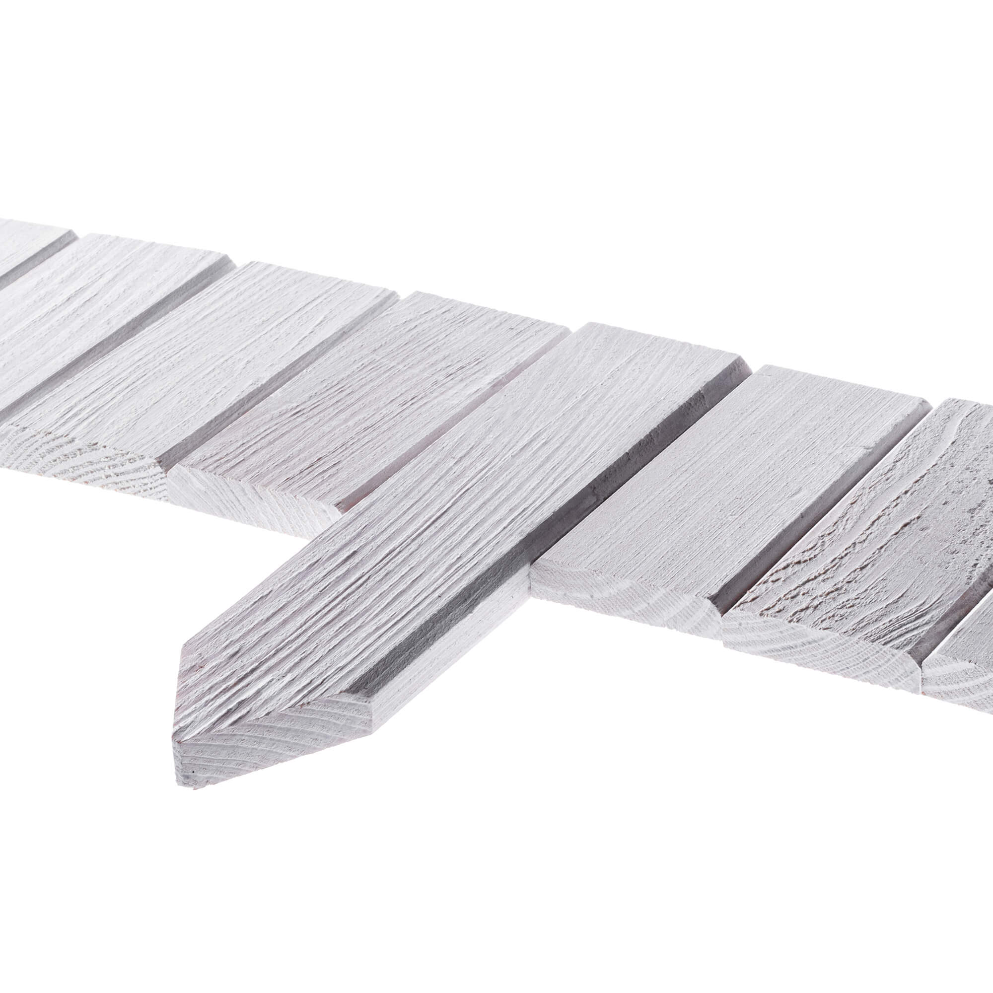 Płotek drewniany rollborder Ansjo obrzeże 115 x 10 cm biały