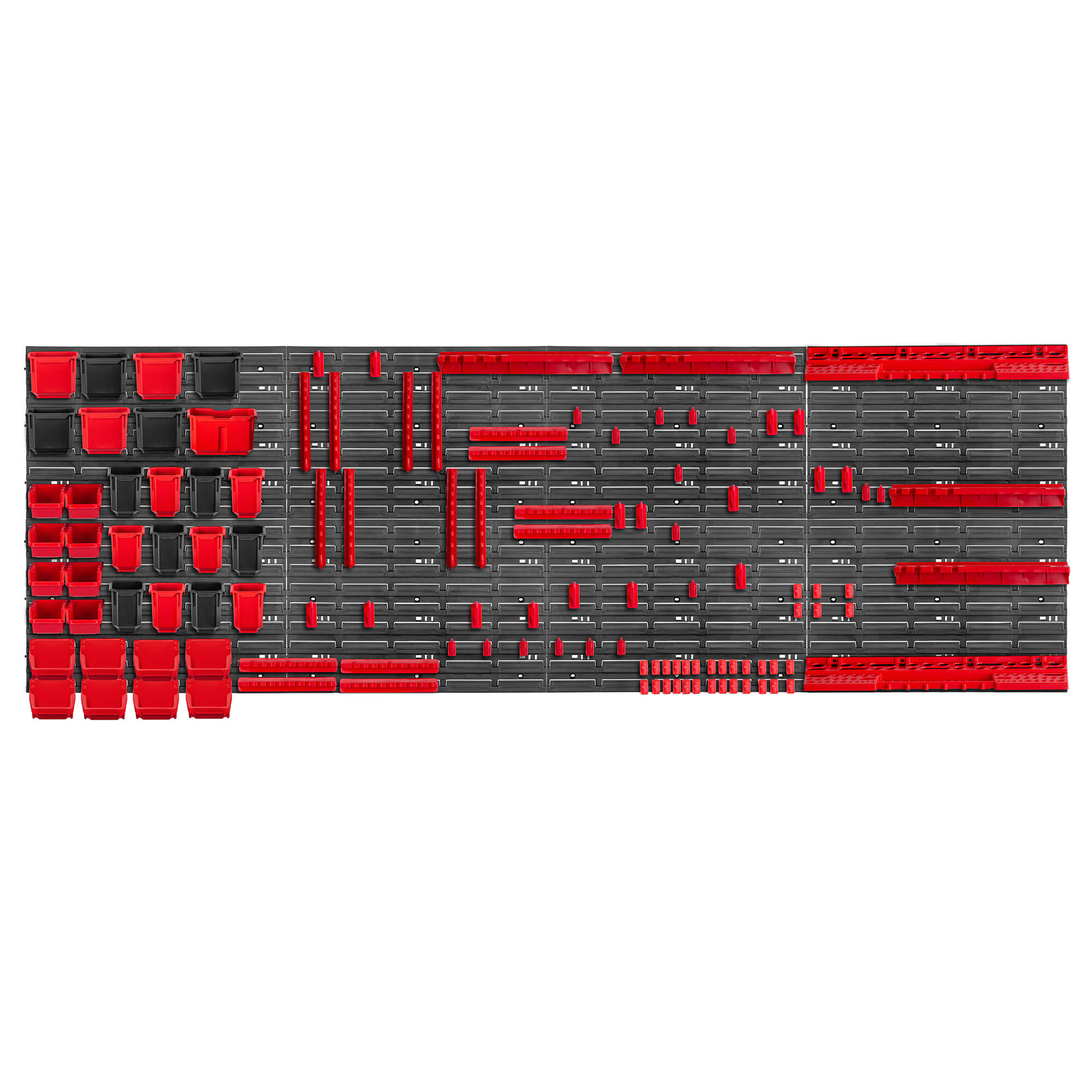 Tablica warsztatowa Lokke 122 elementy 232 x 78 cm, czerwona