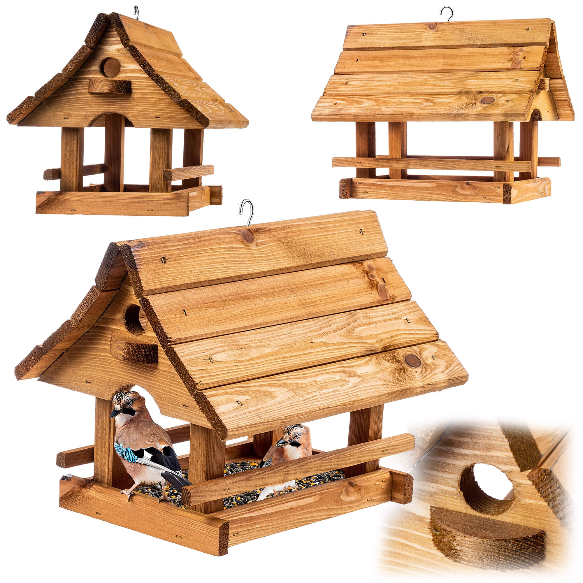 Karmnik dla ptaków Arbis domek 30 x 25 cm naturalny