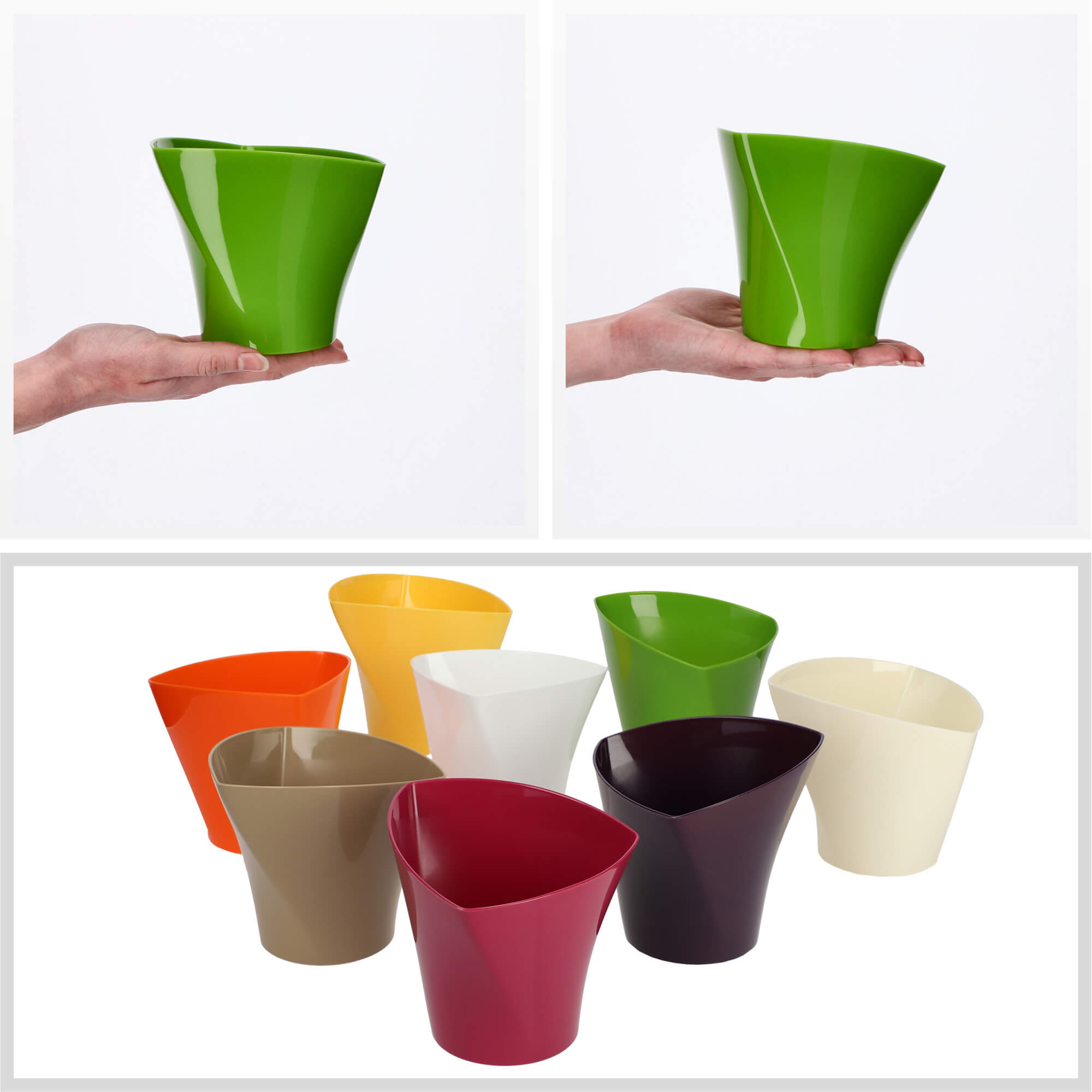 Doniczka na kwiaty Sisco 13 cm, zielona