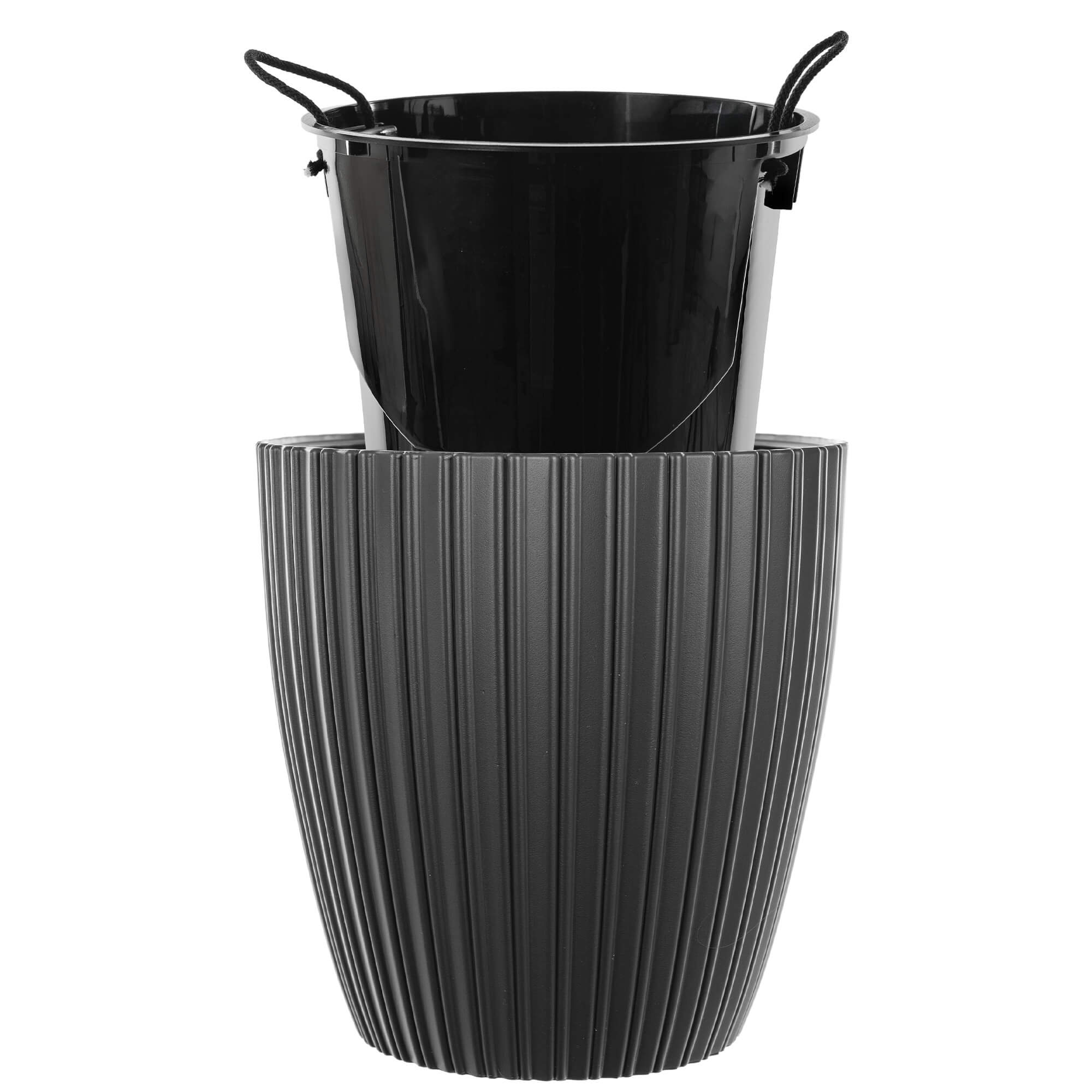 Doniczka Lunet antracyt 25 cm