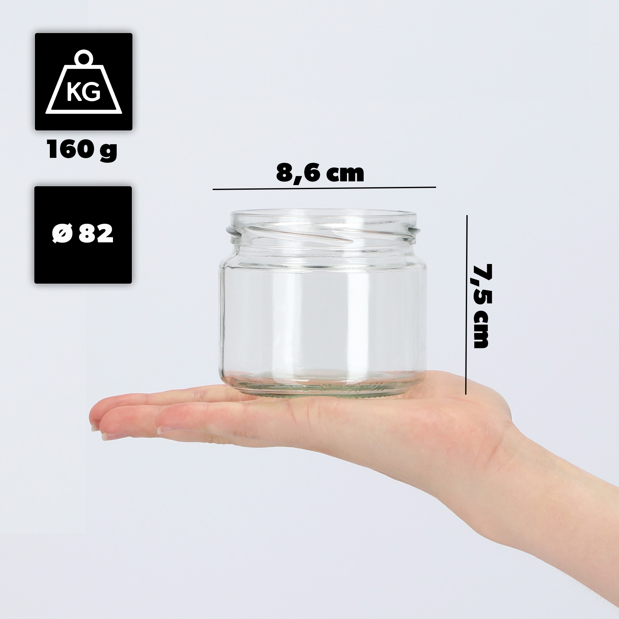 Słoiki na przetwory Sonka 330ml fi 82 mm 100szt + wieczko Warzywny mix