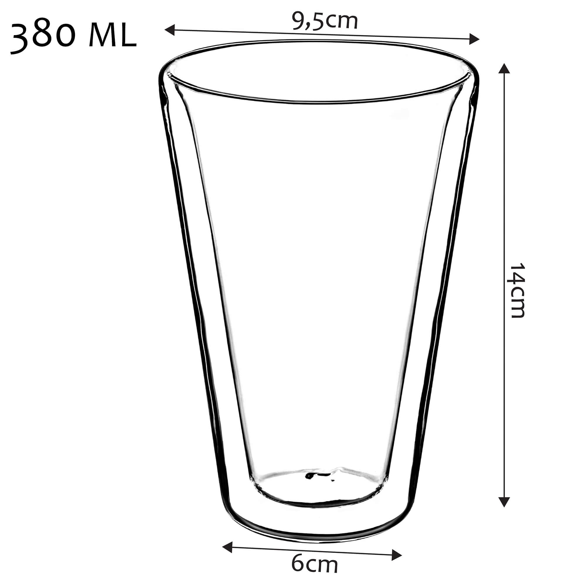 Szklanki termiczne do kawy 380 ml + łyżeczki 2szt.