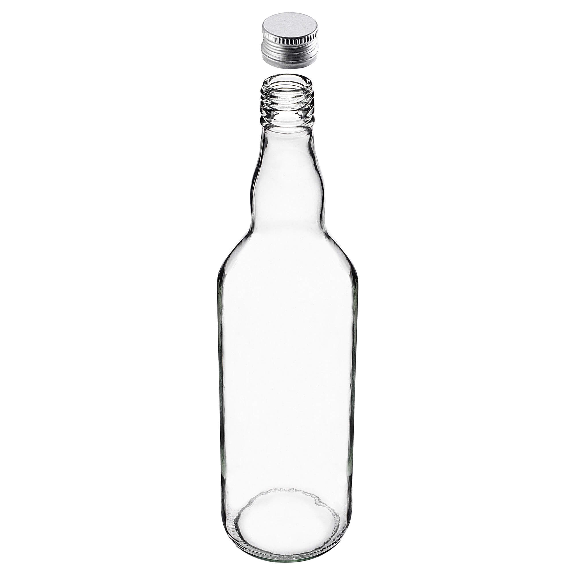 Szklana butelka Monopol 700ml z srebrną zakrętką 10 szt.