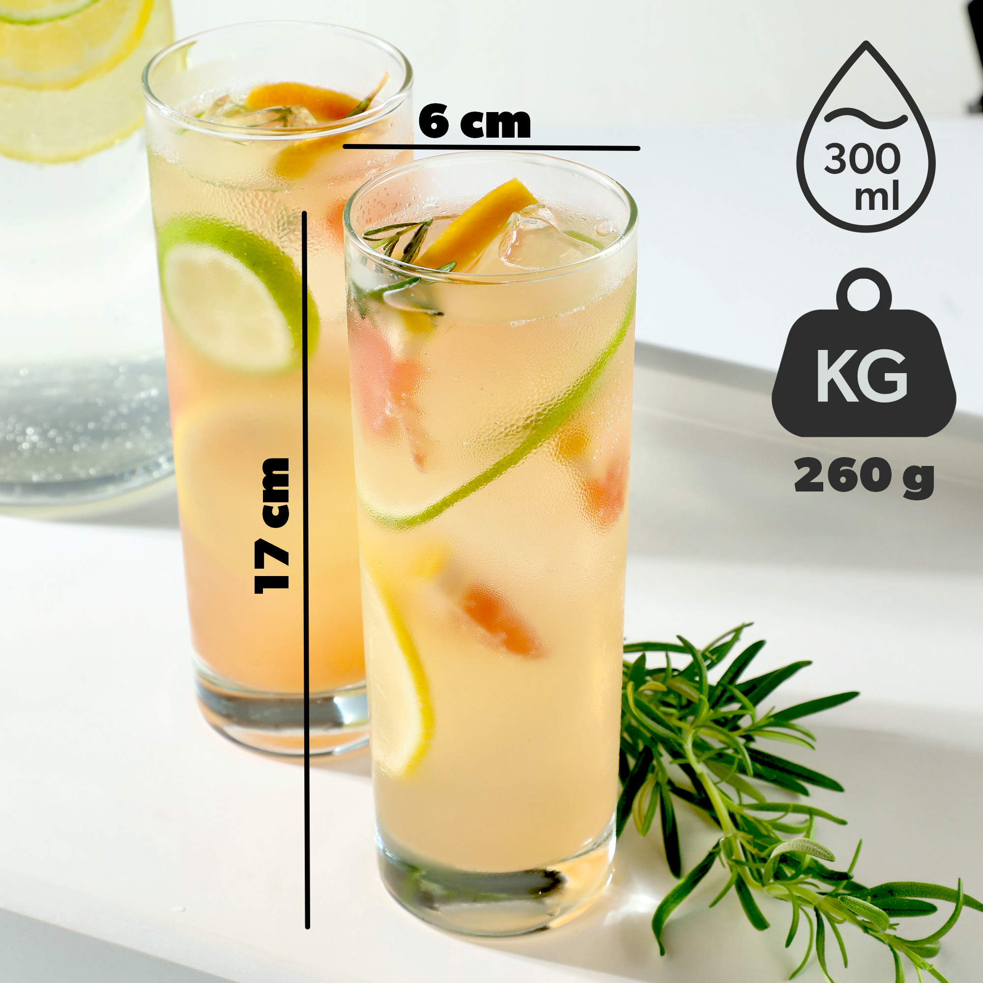 Szklanki do napojów Laval, 300ml, 8szt.