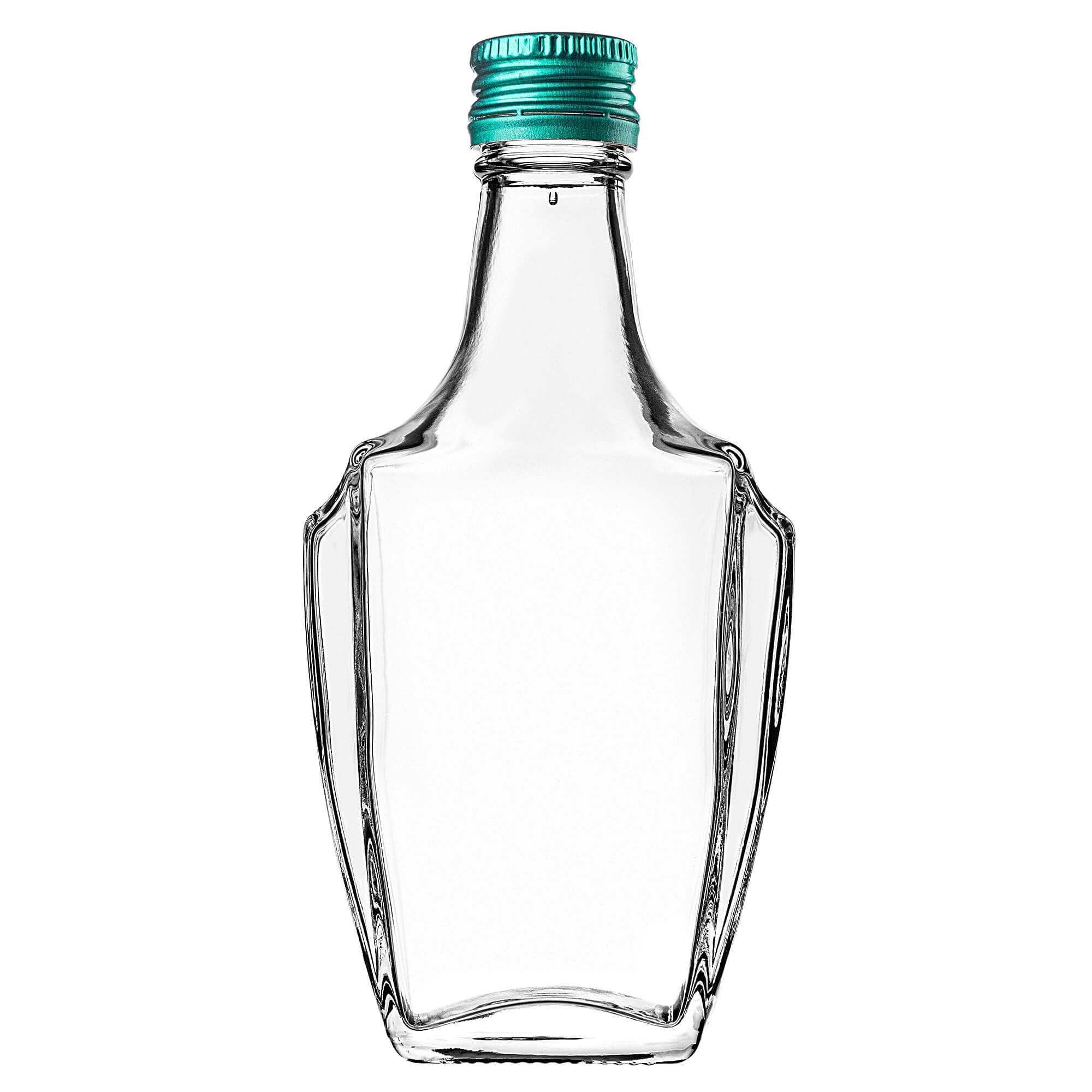 Szklana butelka na nalewkę Faenza 250ml z zieloną zakrętką 1 szt.