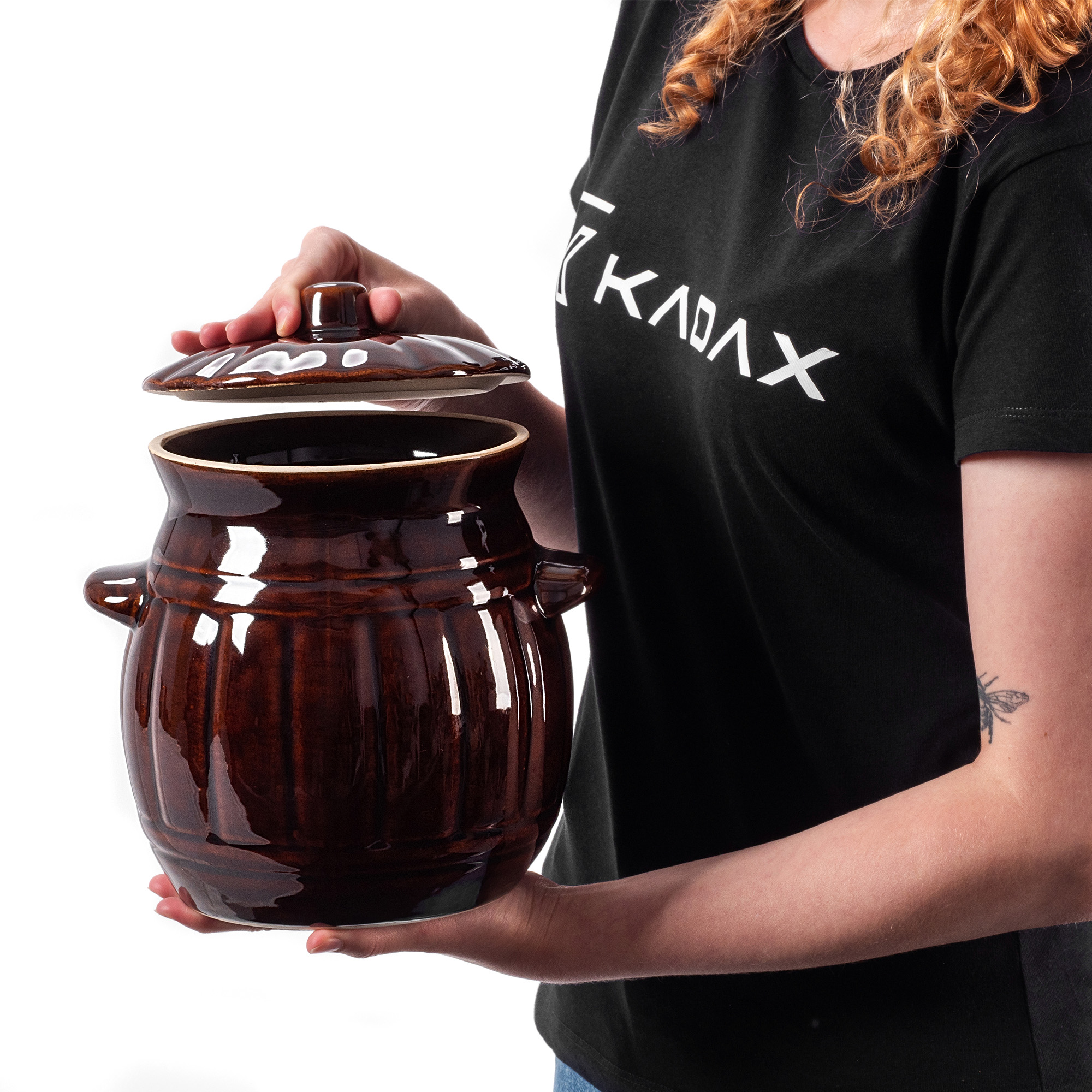 Beczka kamionkowa Helios 3.7L, z pokrywką