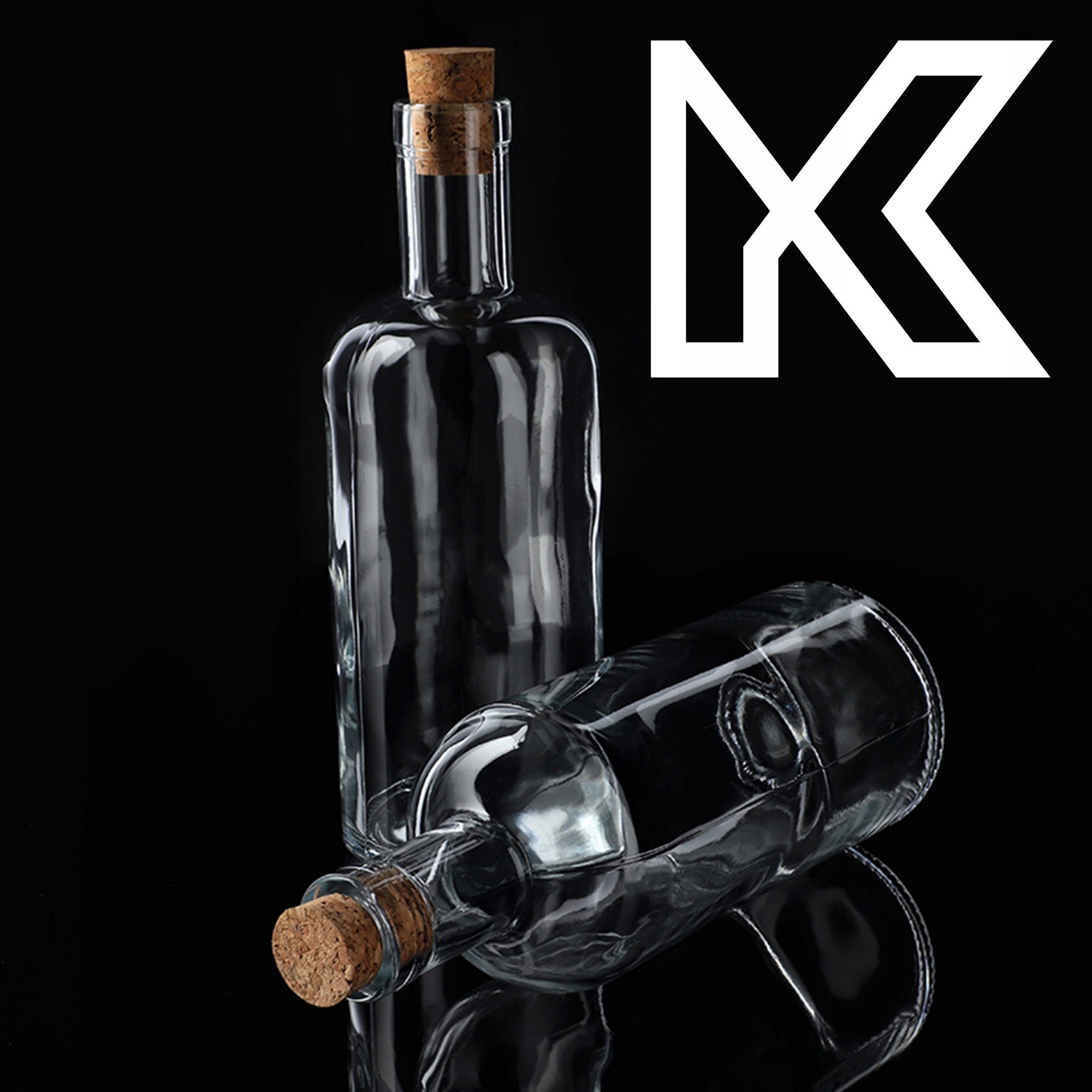 Butelka z korkiem 700 ml, przezroczysta