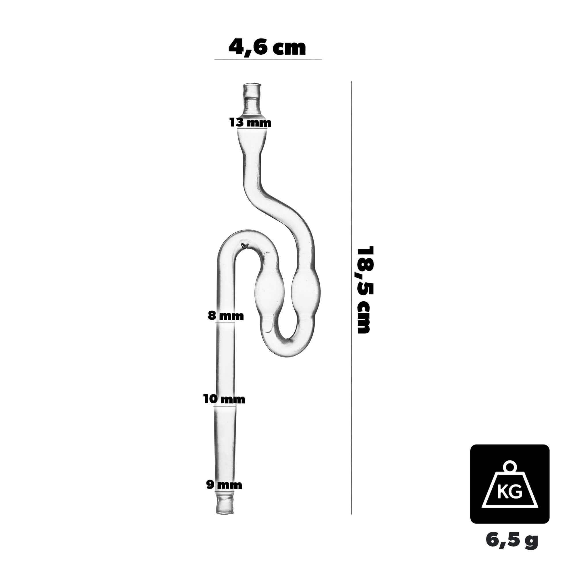 Rurka fermentacyjna plastikowa do wina 18.5 cm